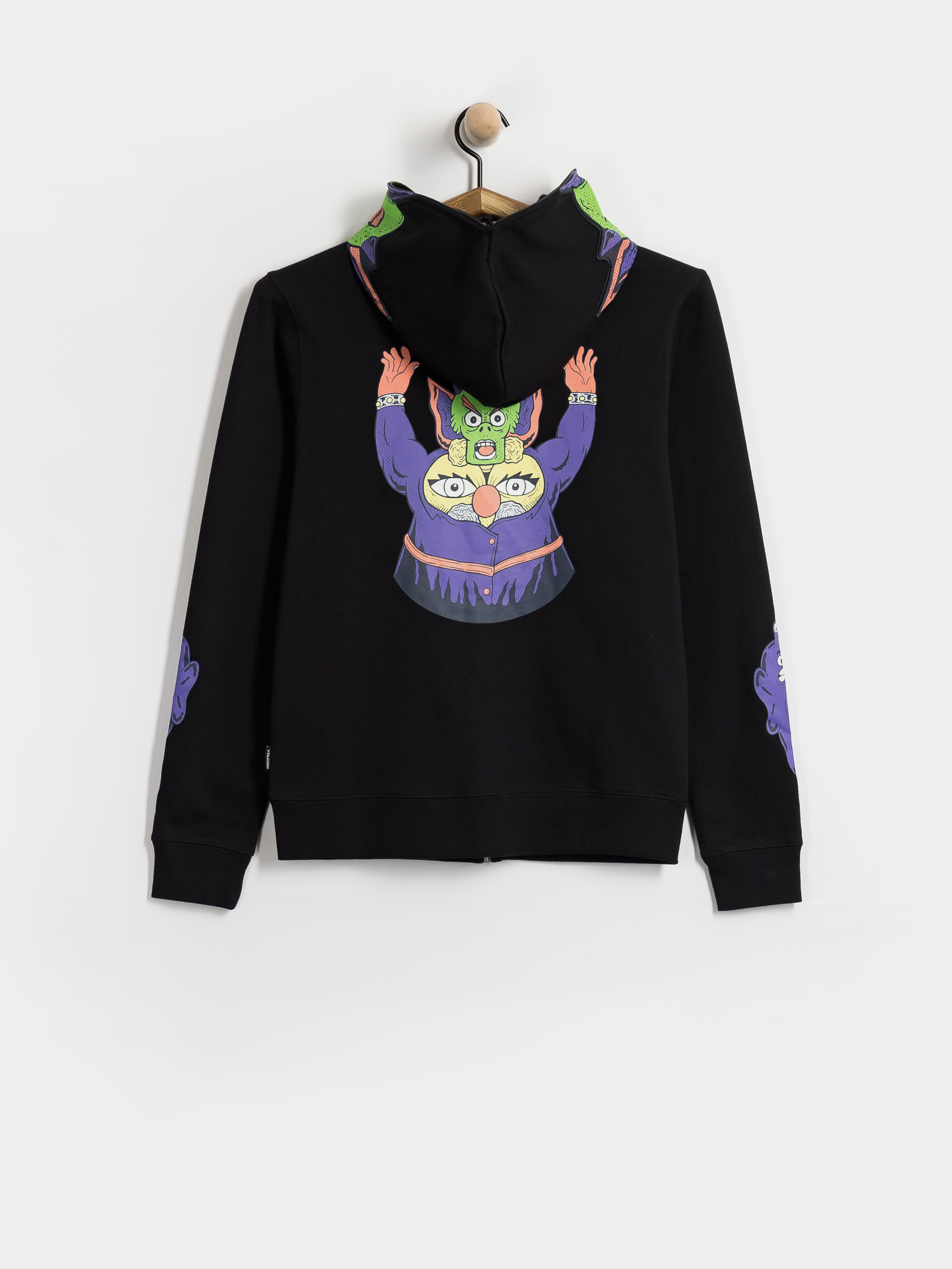 Mikina s kapucňou Volcom Fa Ben Sanair Full ZIP JR (black)