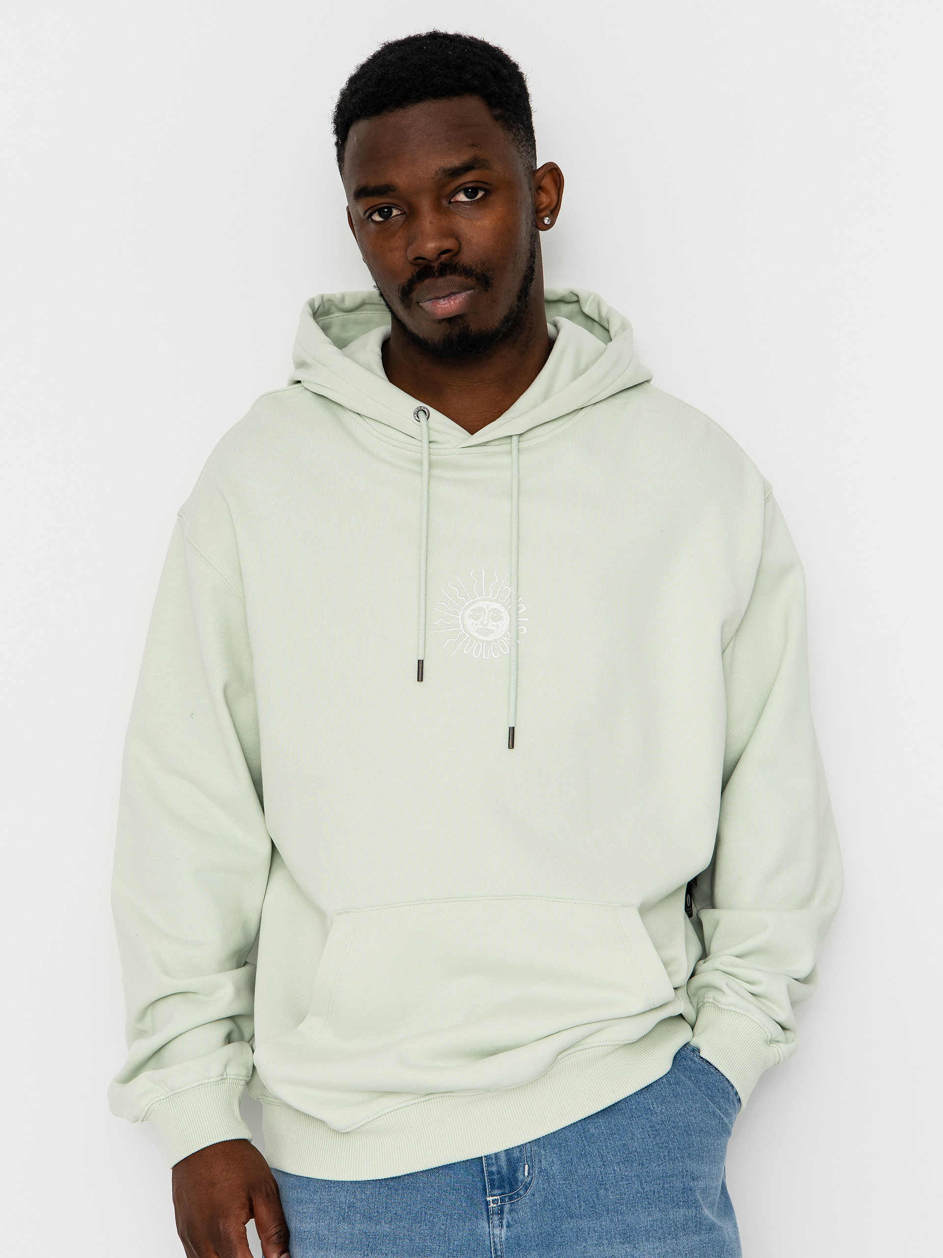 Mikina s kapucňou Volcom Handerry HD (pale aqua)