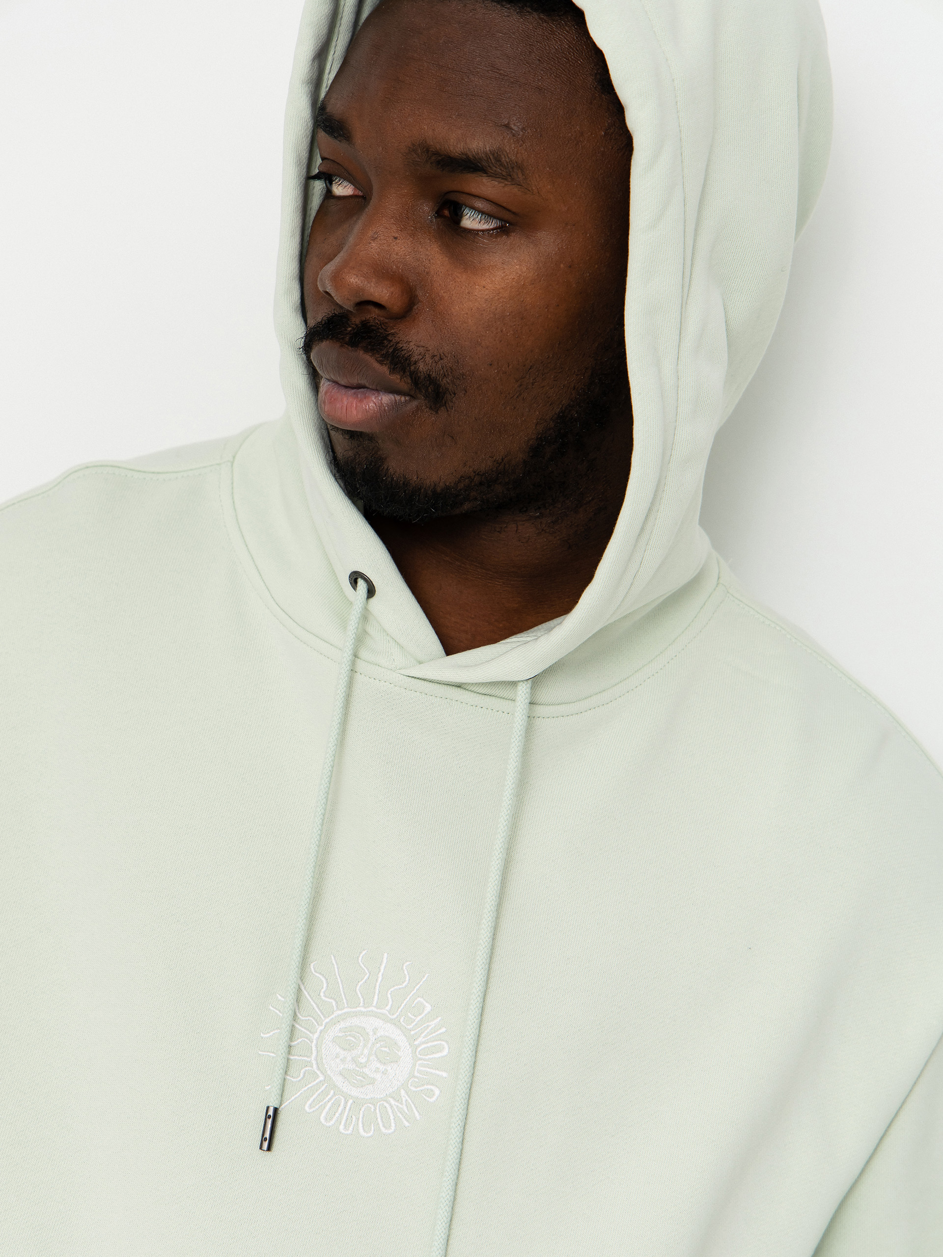 Mikina s kapucňou Volcom Handerry HD (pale aqua)