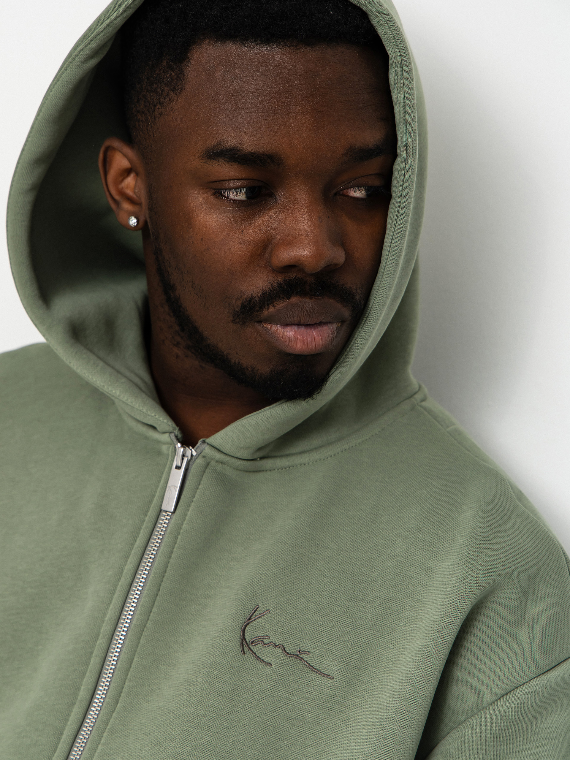 Mikina s kapucňou Karl Kani Small Signature Essential ZHD (green)