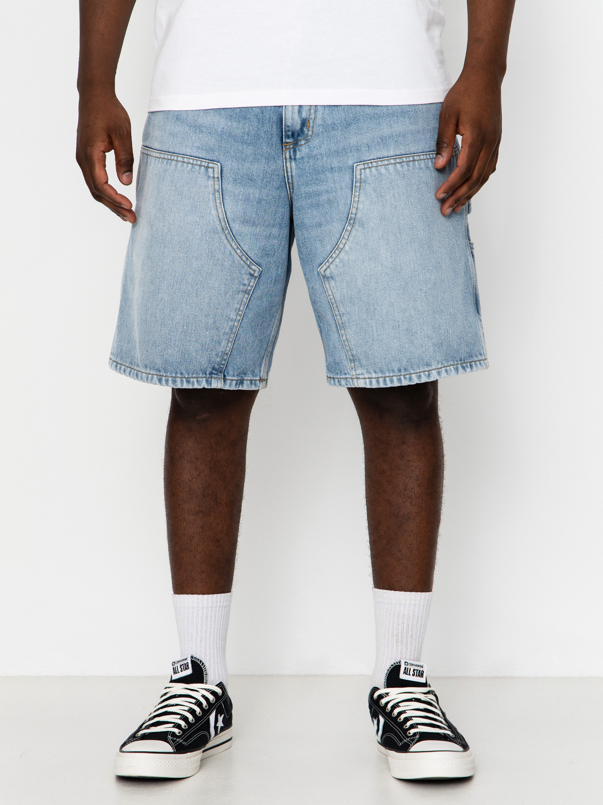 Kraťasy Carhartt WIP Double Knee (blue heavy worn bleached)