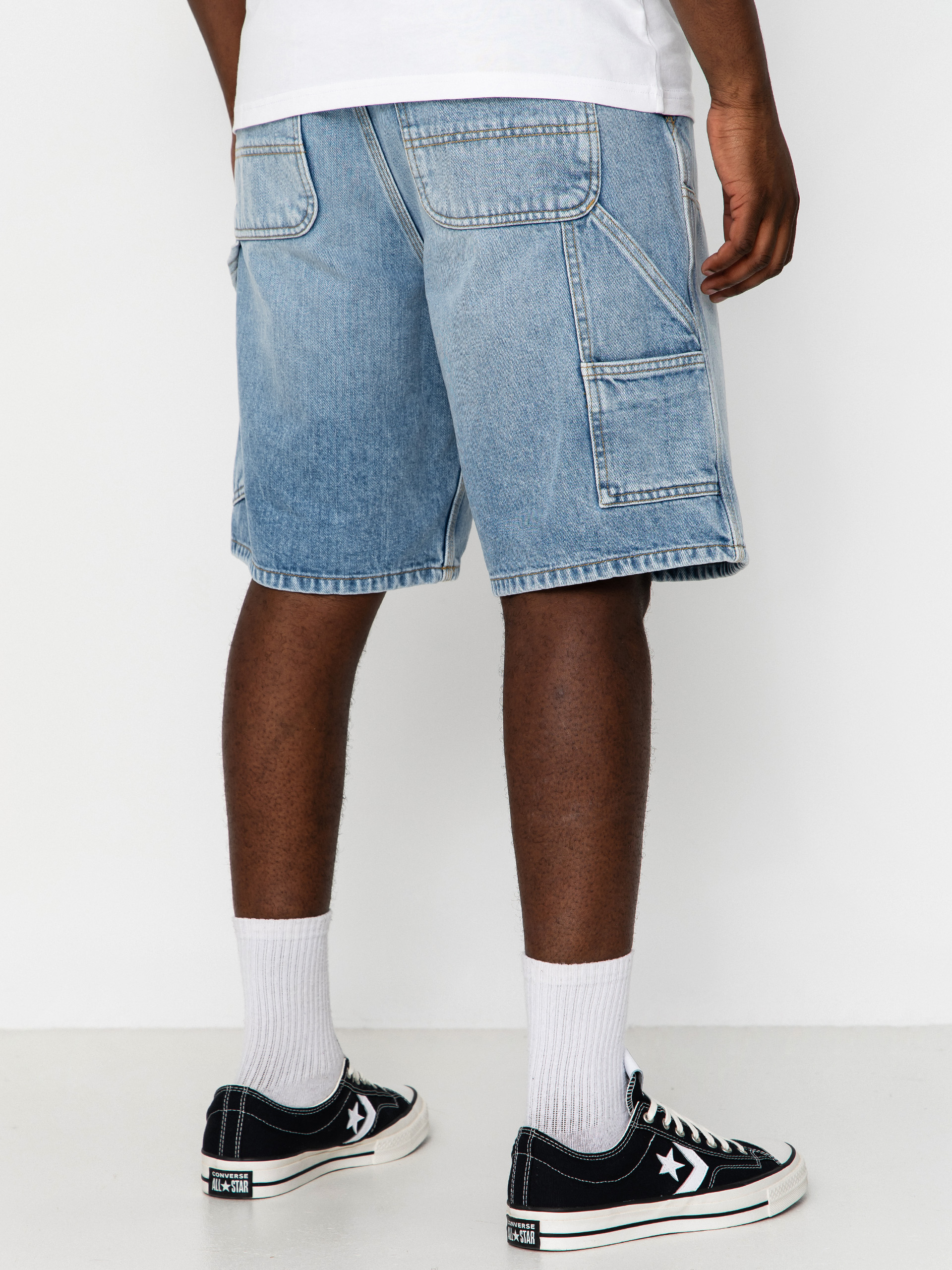 Kraťasy Carhartt WIP Double Knee (blue heavy worn bleached)