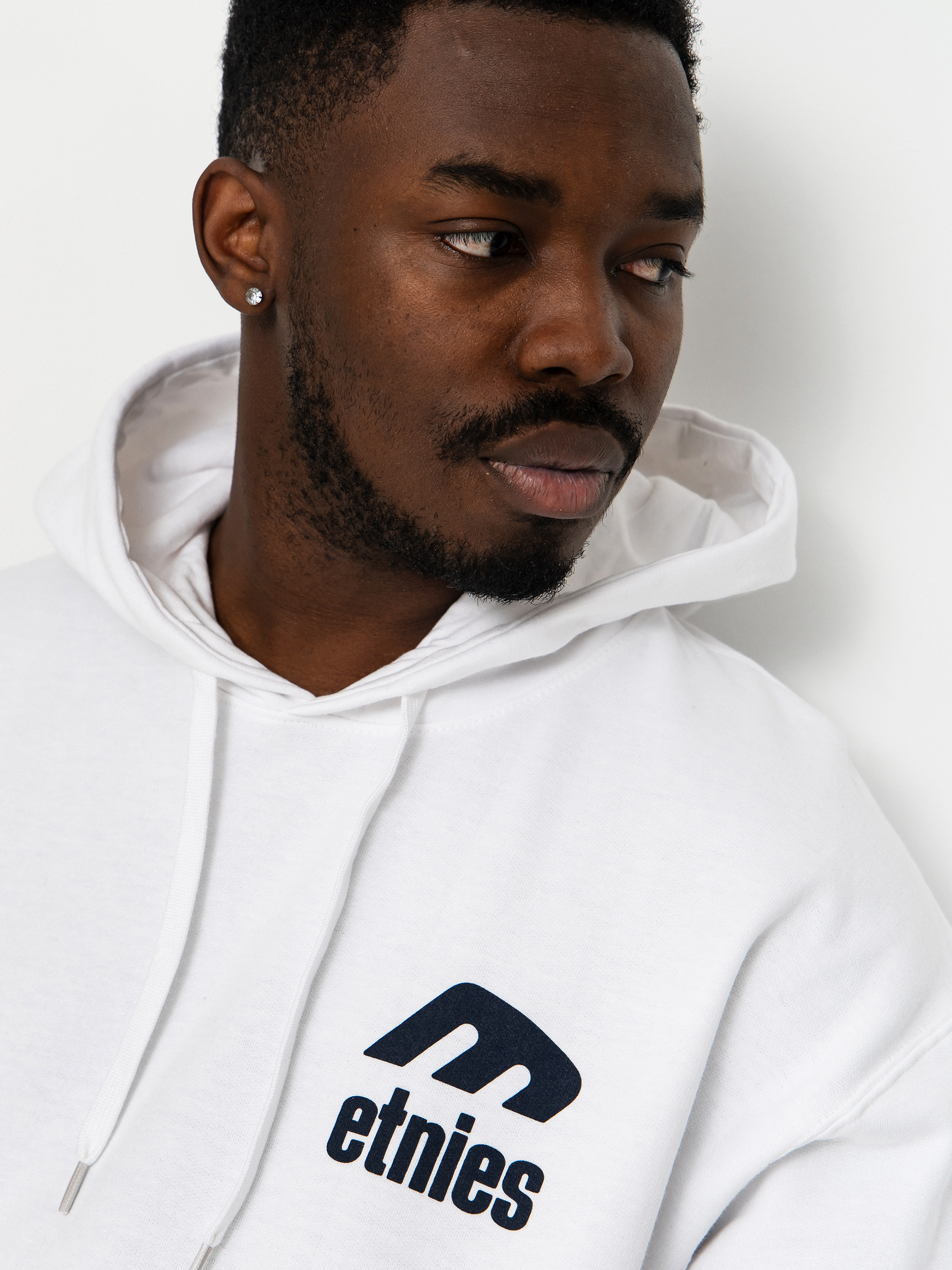 Mikina s kapucňou Etnies Icon E HD (white/navy)