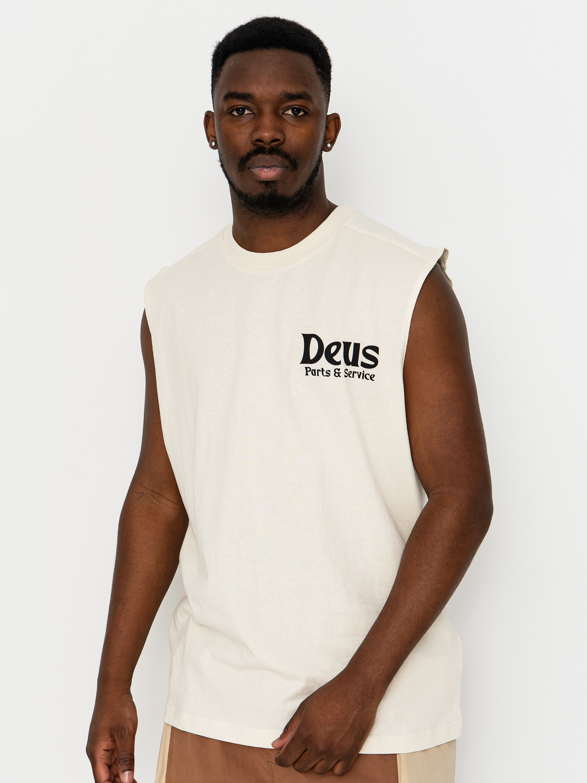 Tričko Deus Ex Machina Knucklebones Muscle (dirty white)
