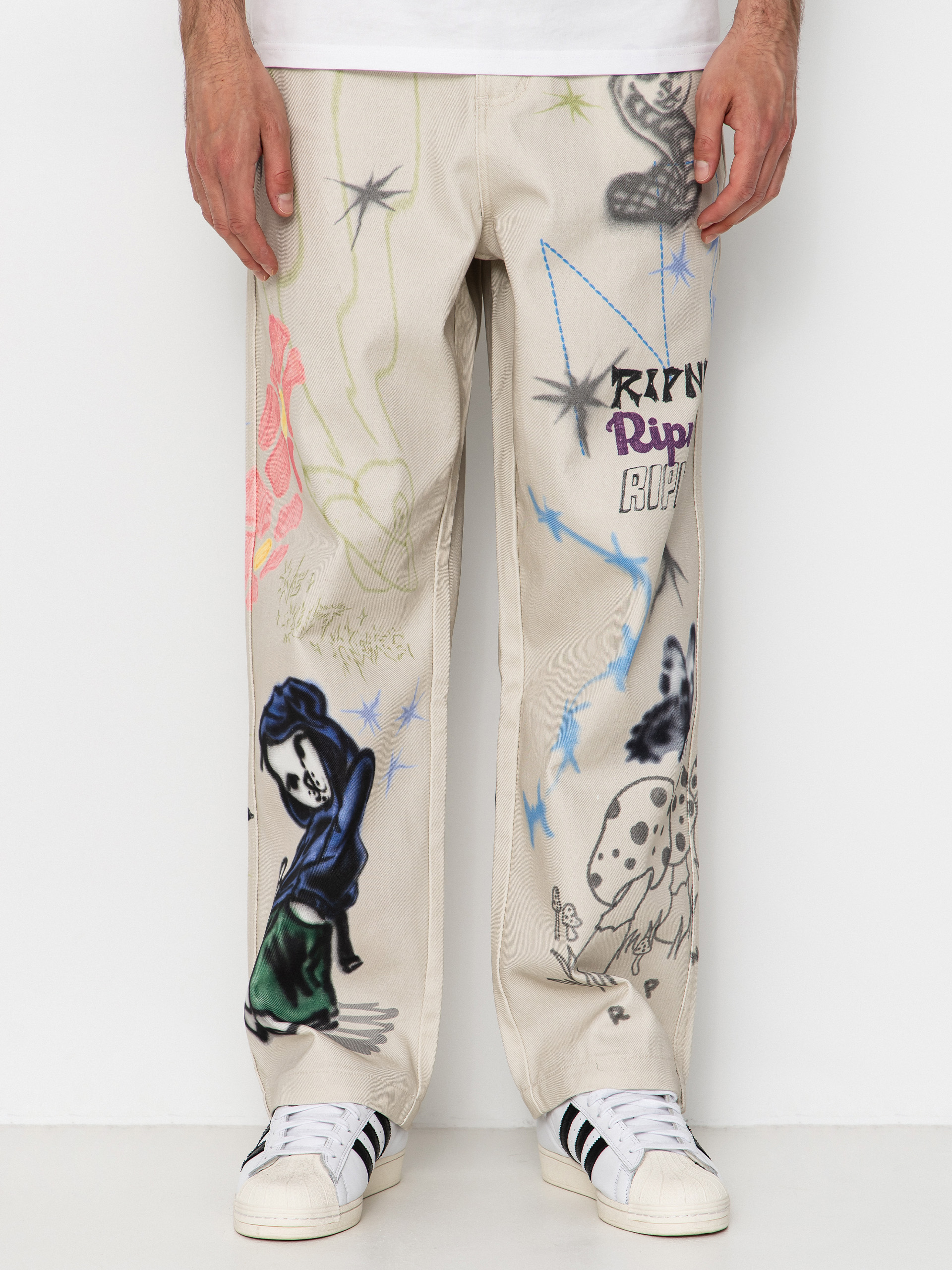 Nohavice RipNDip Goosebumps Wide Fit (bone)