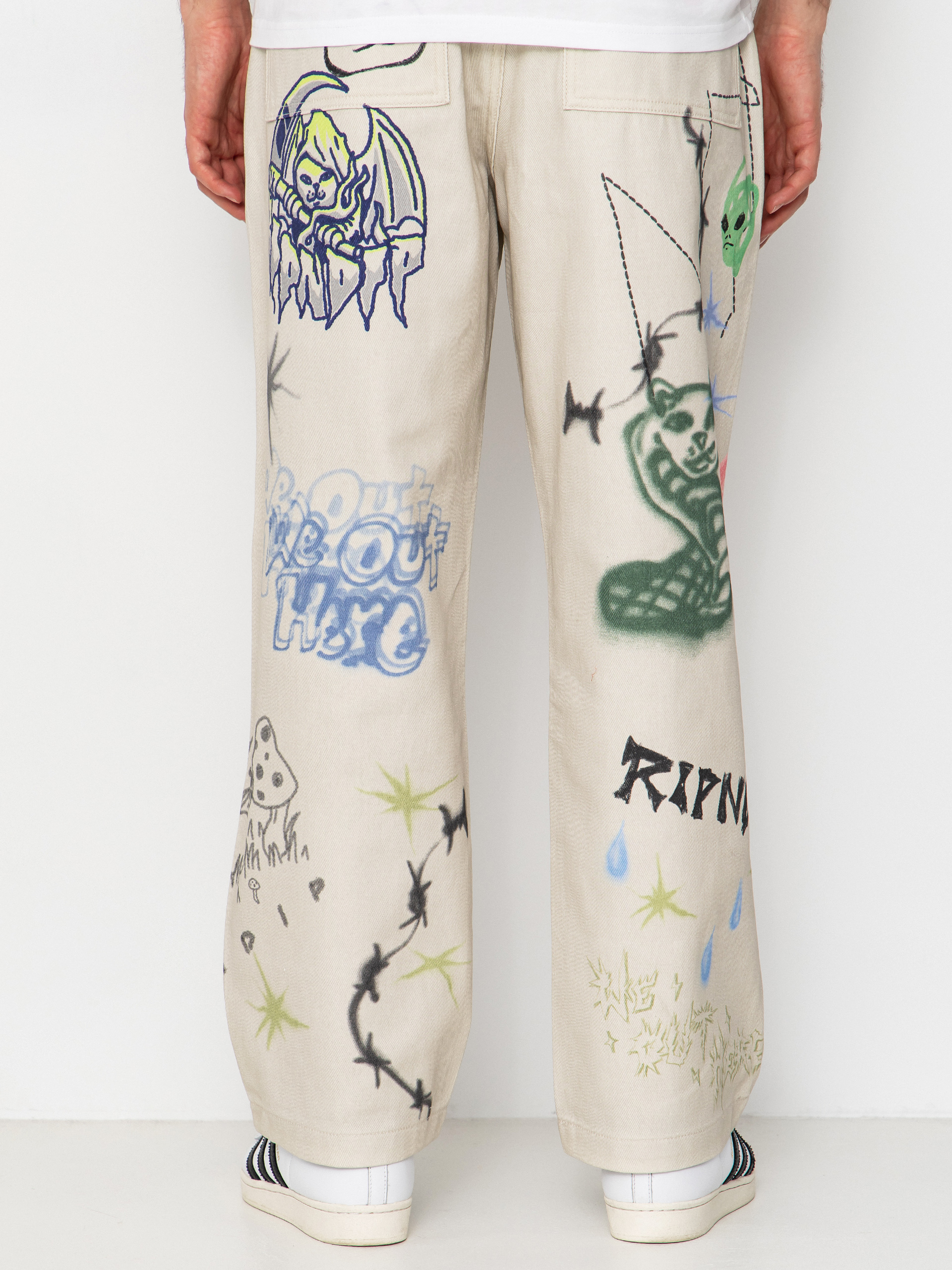 Nohavice RipNDip Goosebumps Wide Fit (bone)