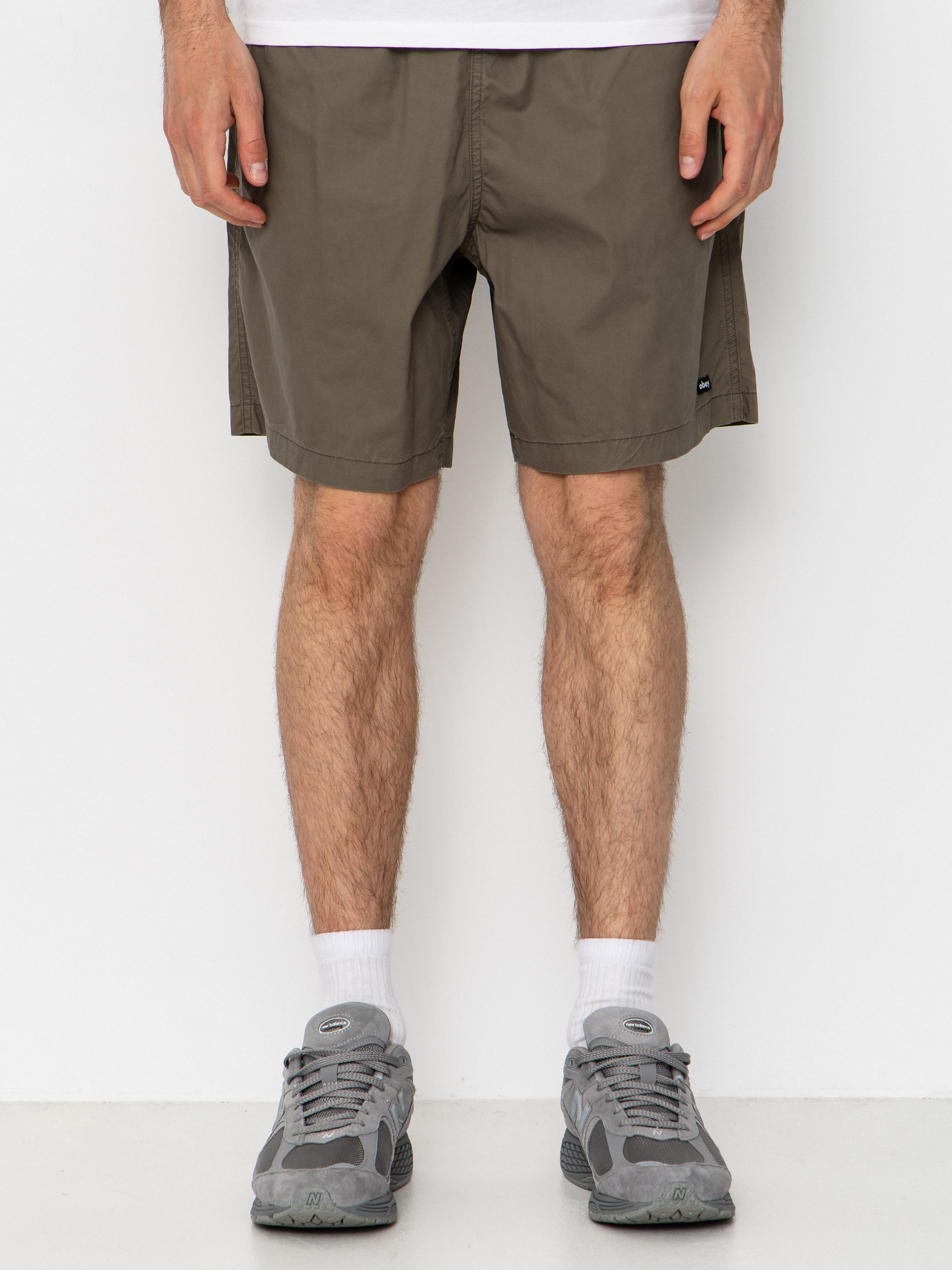 Kraťasy OBEY Easy Trail (smokey olive faded wash)