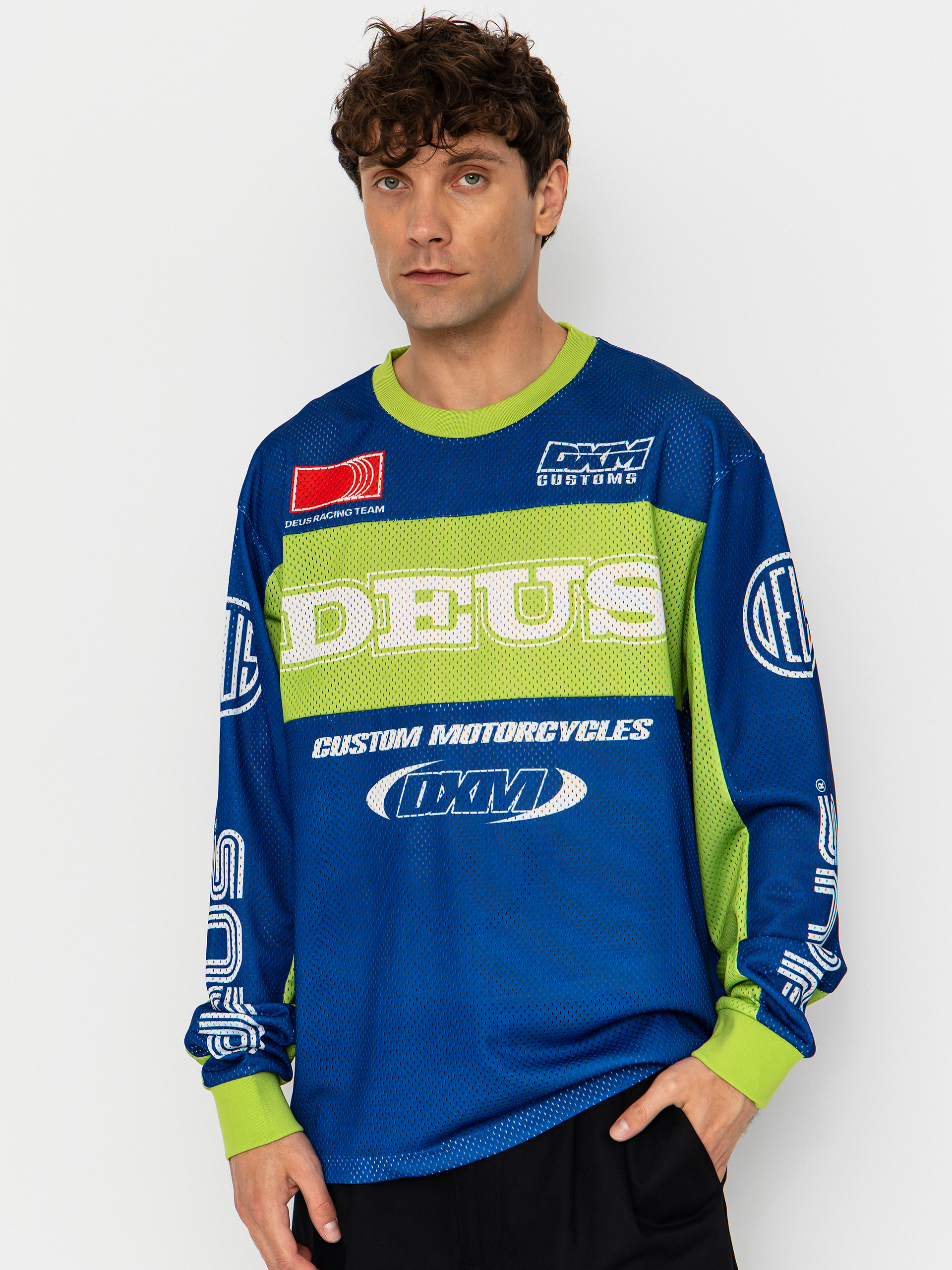 Triko Deus Ex Machina Step Out Moto Jersey (blue)