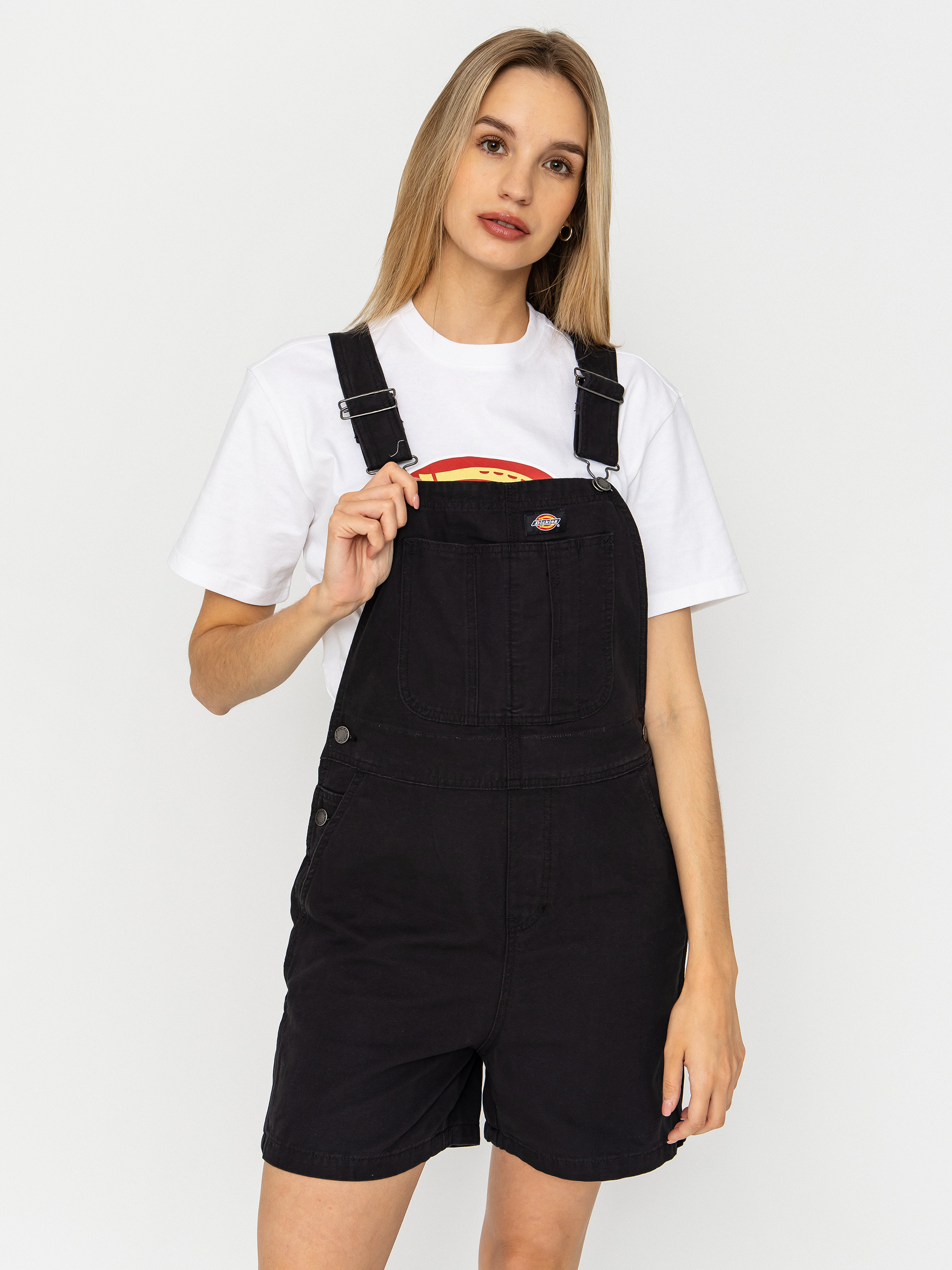 Kraťasy Dickies Lightweight Canvas Short Bib Wmn (black)