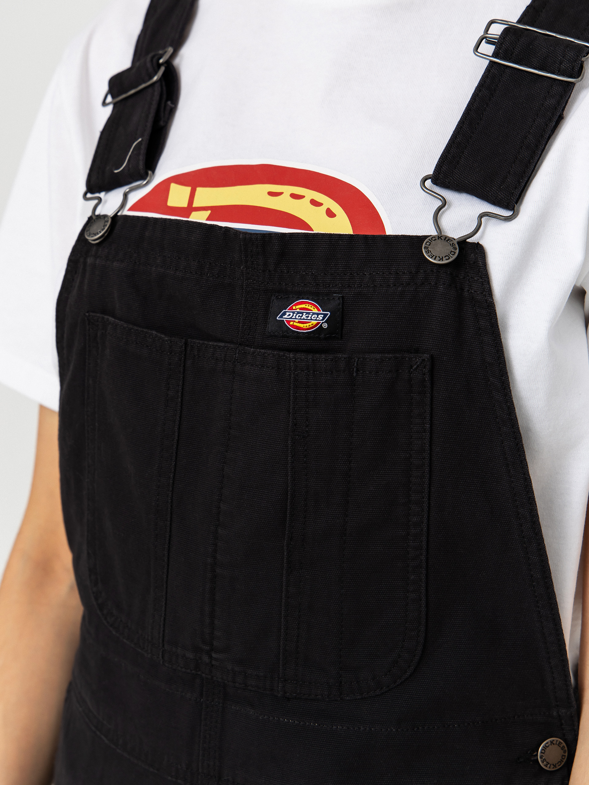 Kraťasy Dickies Lightweight Canvas Short Bib Wmn (black)