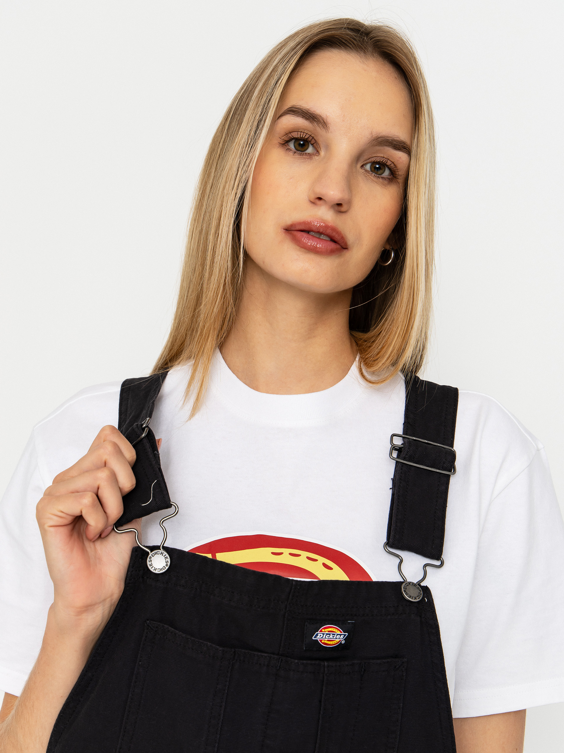 Kraťasy Dickies Lightweight Canvas Short Bib Wmn (black)
