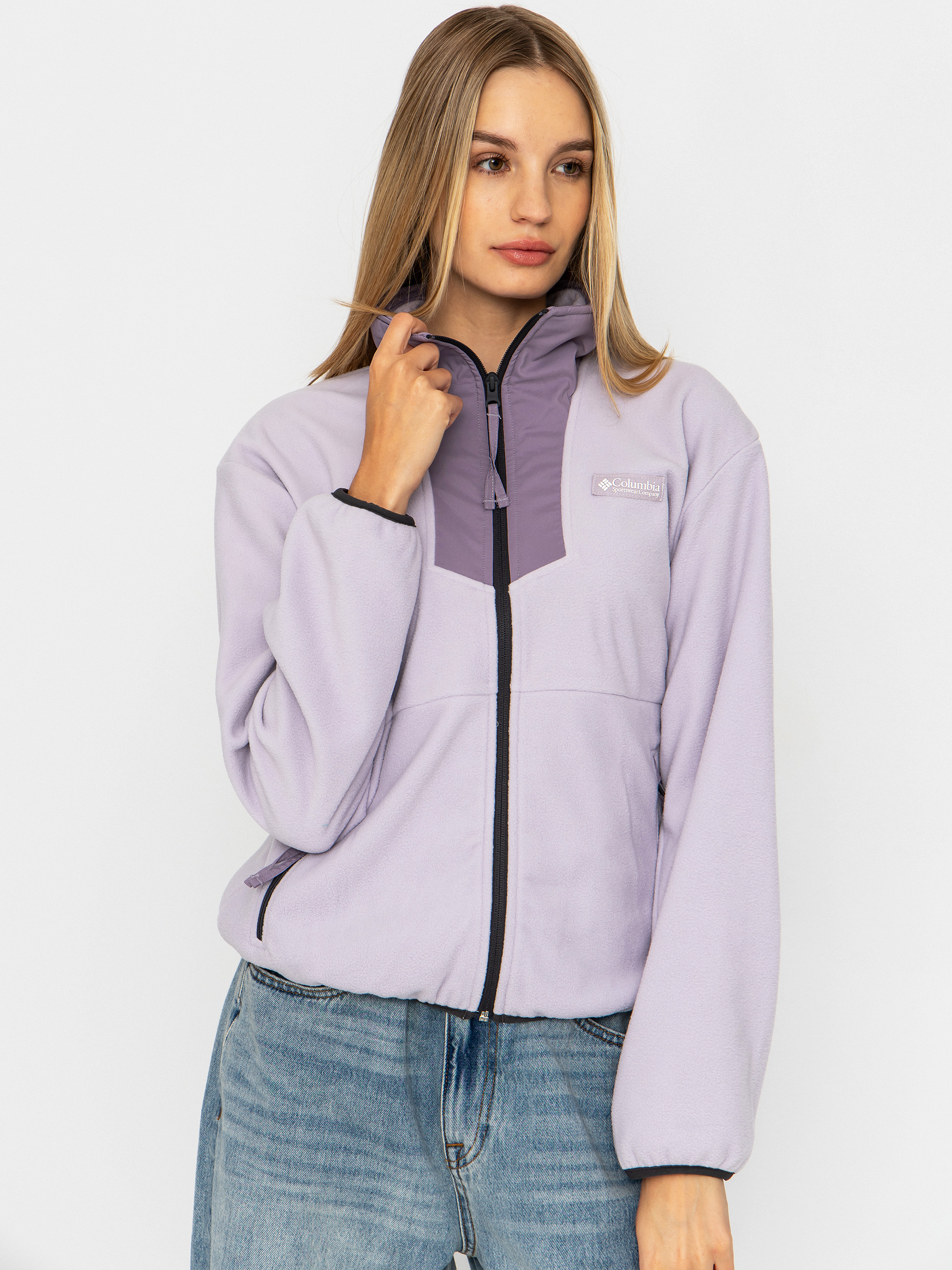 Flu00edsovu00e1 mikina Columbia Sequoia Grove Full Zip Wmn (lavender pearl/shale purple)