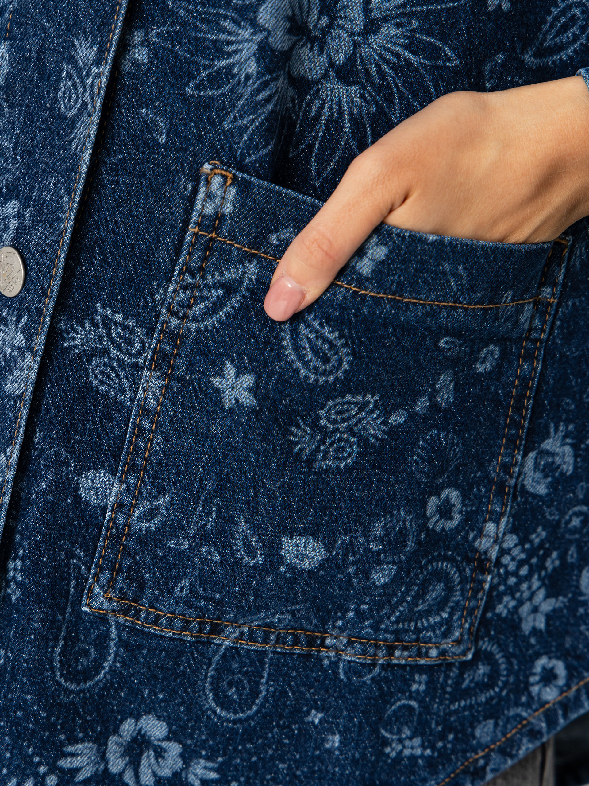 Košeľa Roxy Kick Back Washed Denim Wmn (ocean blue)