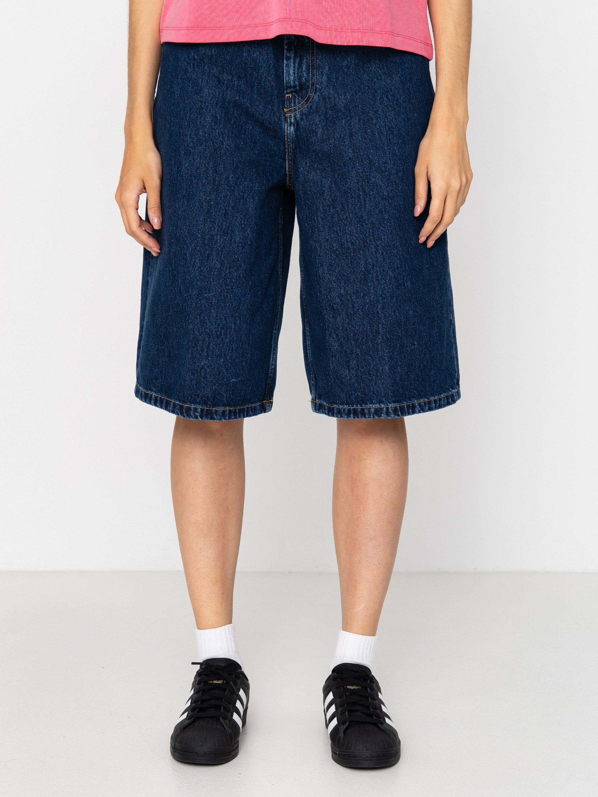 Kraťasy Carhartt WIP Belmont Wmn (blue stone washed)