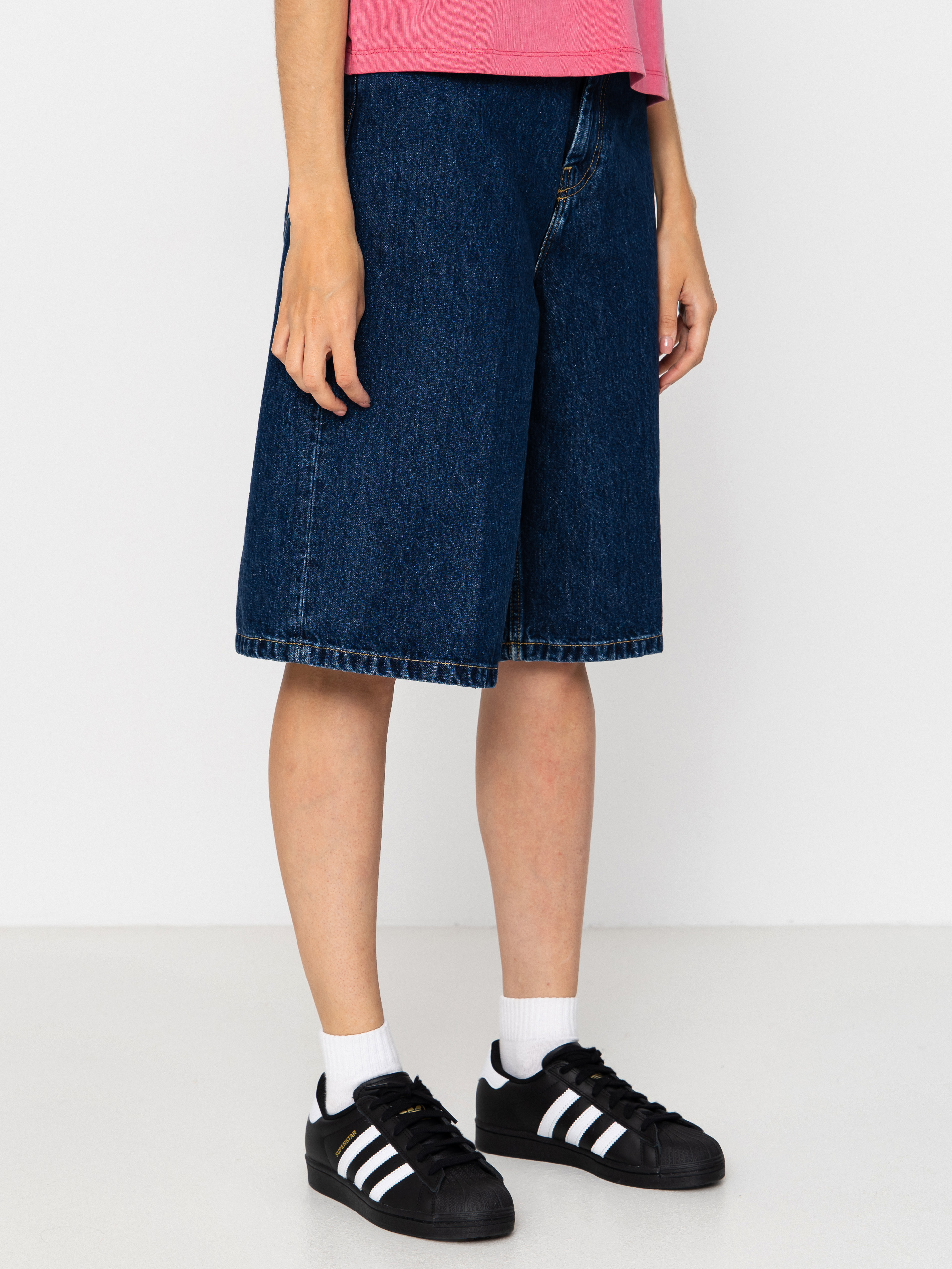 Kraťasy Carhartt WIP Belmont Wmn (blue stone washed)