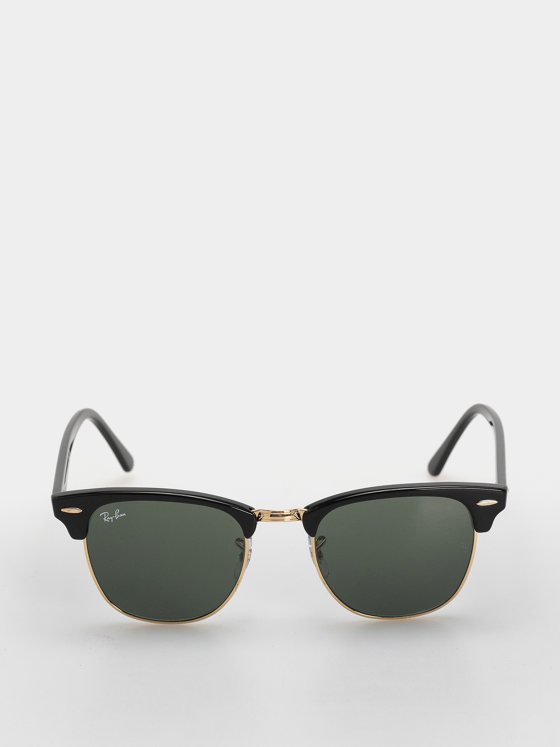 Slnečné okuliare Ray-Ban Clubmaster Classic (polerowany czarno-złote/zielone g-15)
