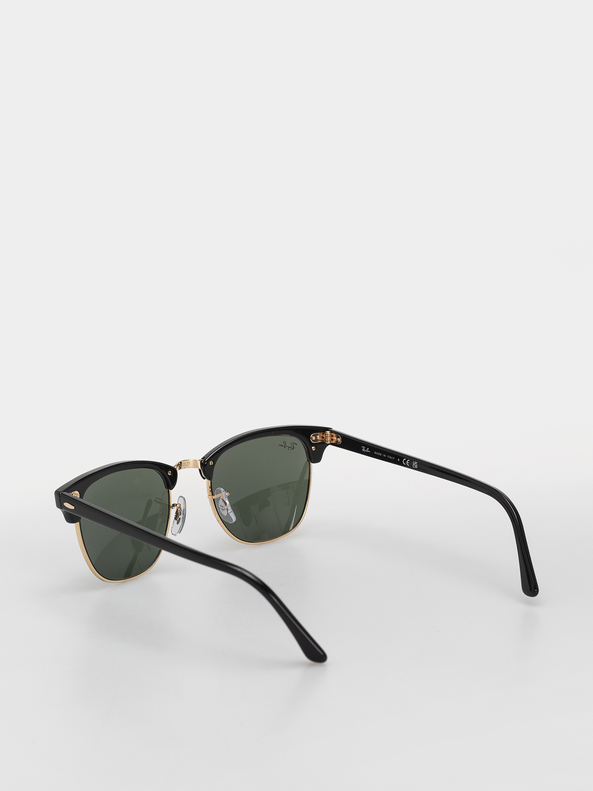 Slnečné okuliare Ray-Ban Clubmaster Classic (polerowany czarno-złote/zielone g-15)