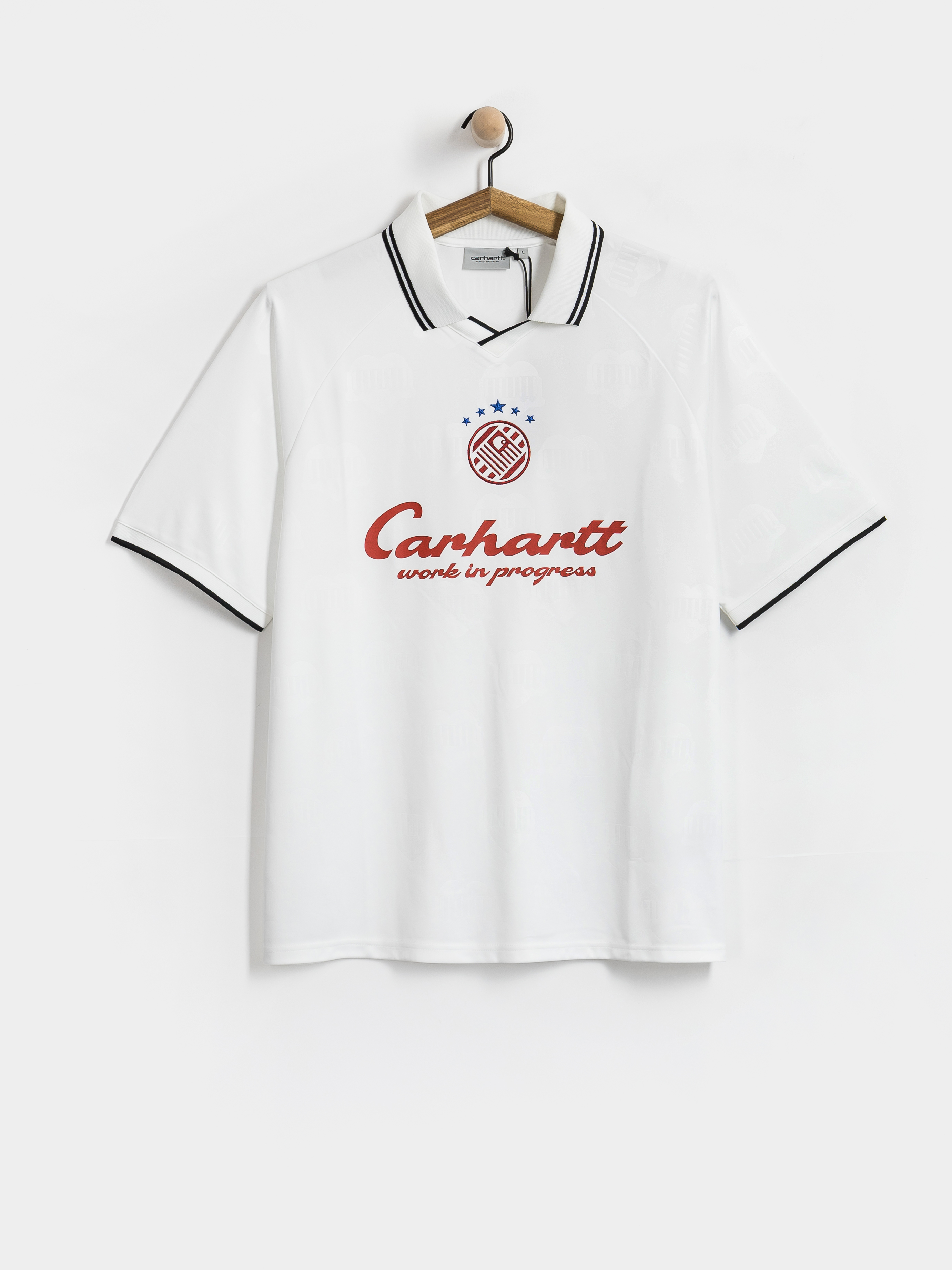 Tričko Carhartt WIP Terrace Football (heart train jacquard white)