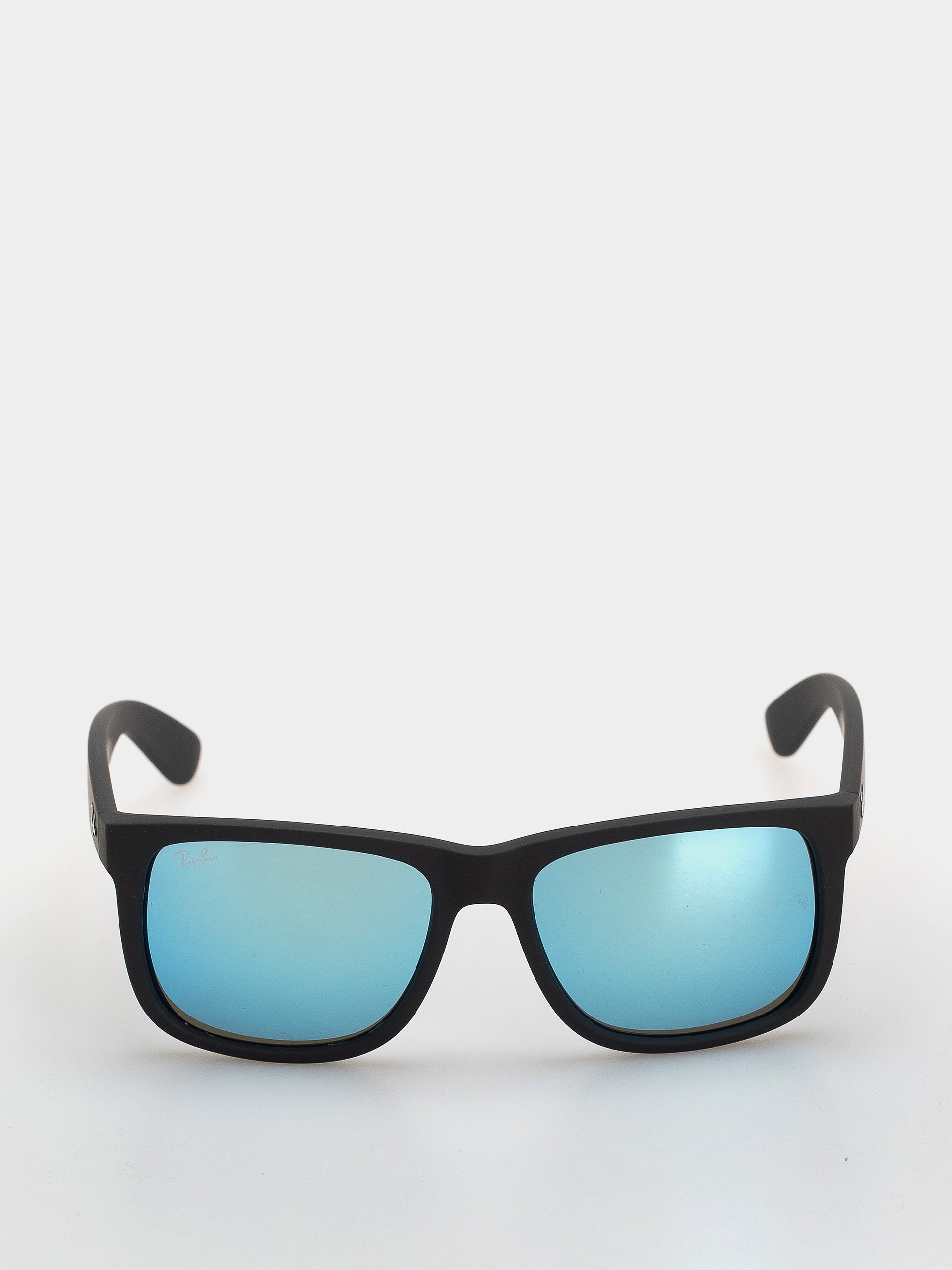 Slnečné okuliare Ray-Ban Justin (matowy guma czarny/lustrzany niebieski)