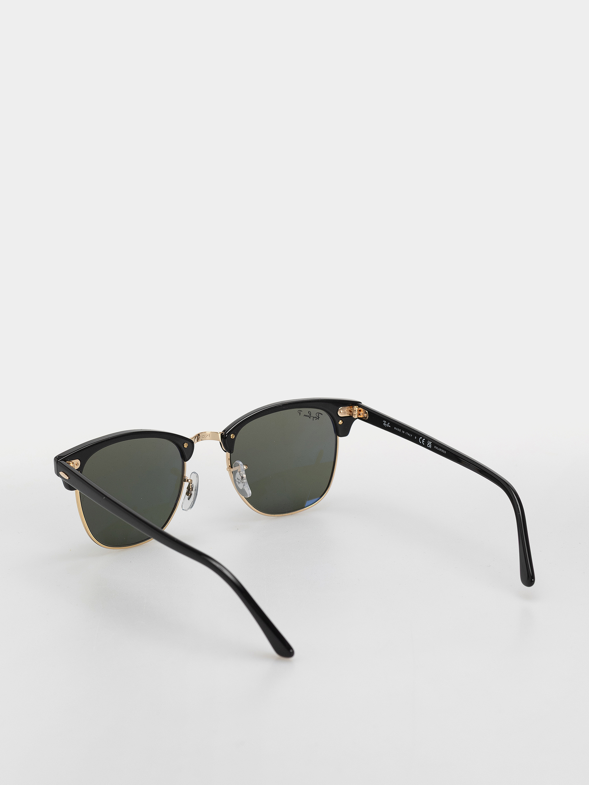 Slnečné okuliare Ray-Ban Clubmaster Classic (polerowany czarny i złoty/zielony g-15 polaryzowany)