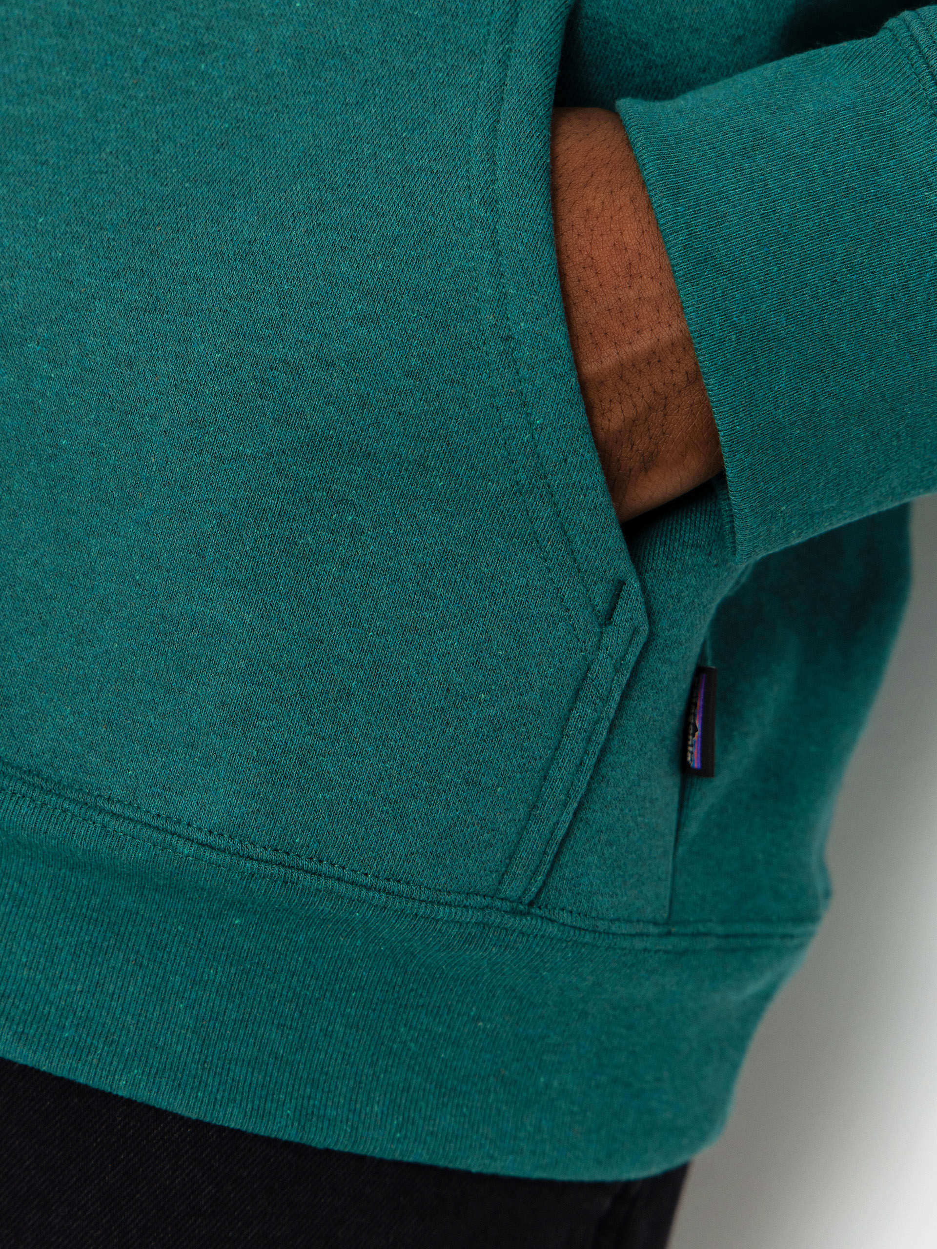 Mikina s kapucňou Patagonia P 6 Label Uprisal HD (gem green)