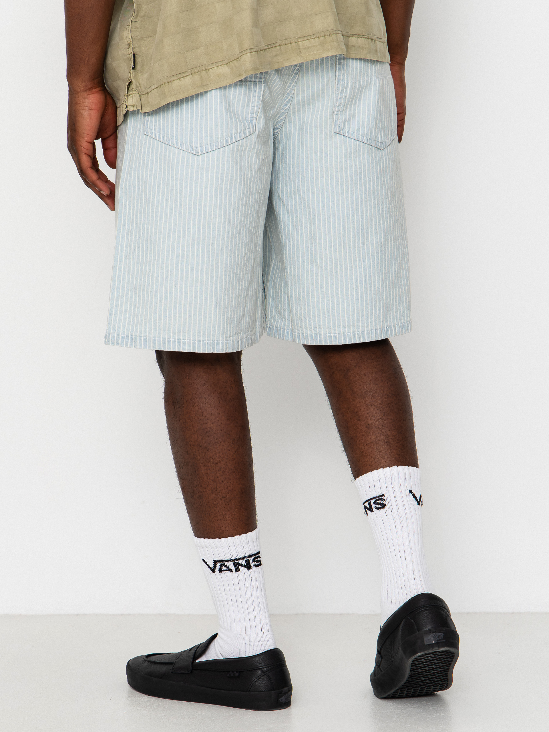Kraťasy Vans Check 5 Baggy Striped Denim (blue ice stripe)