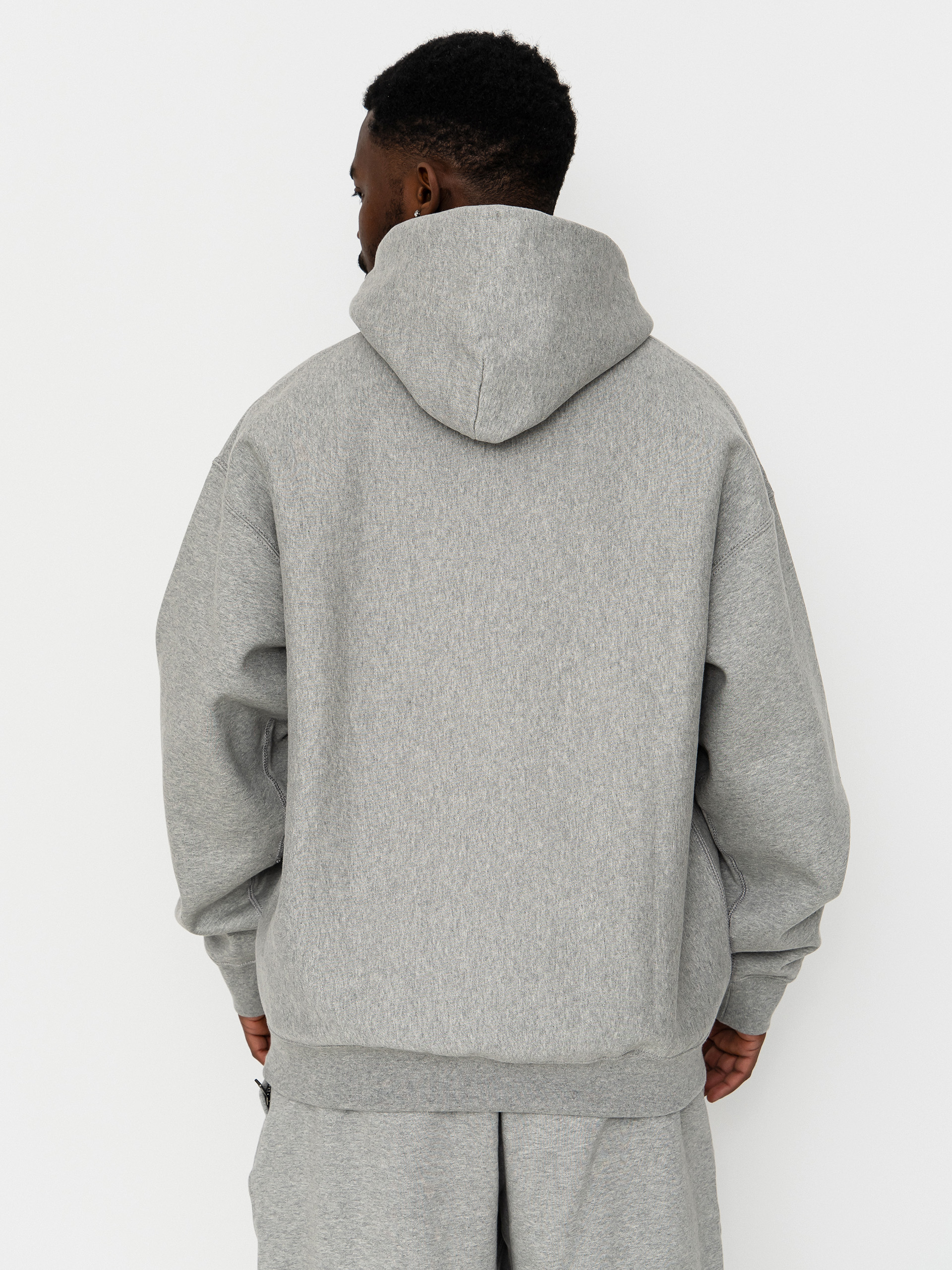 Mikina s kapucňou Nike SB Solo Swoosh HD (dk grey heather/lt smoke grey/white)