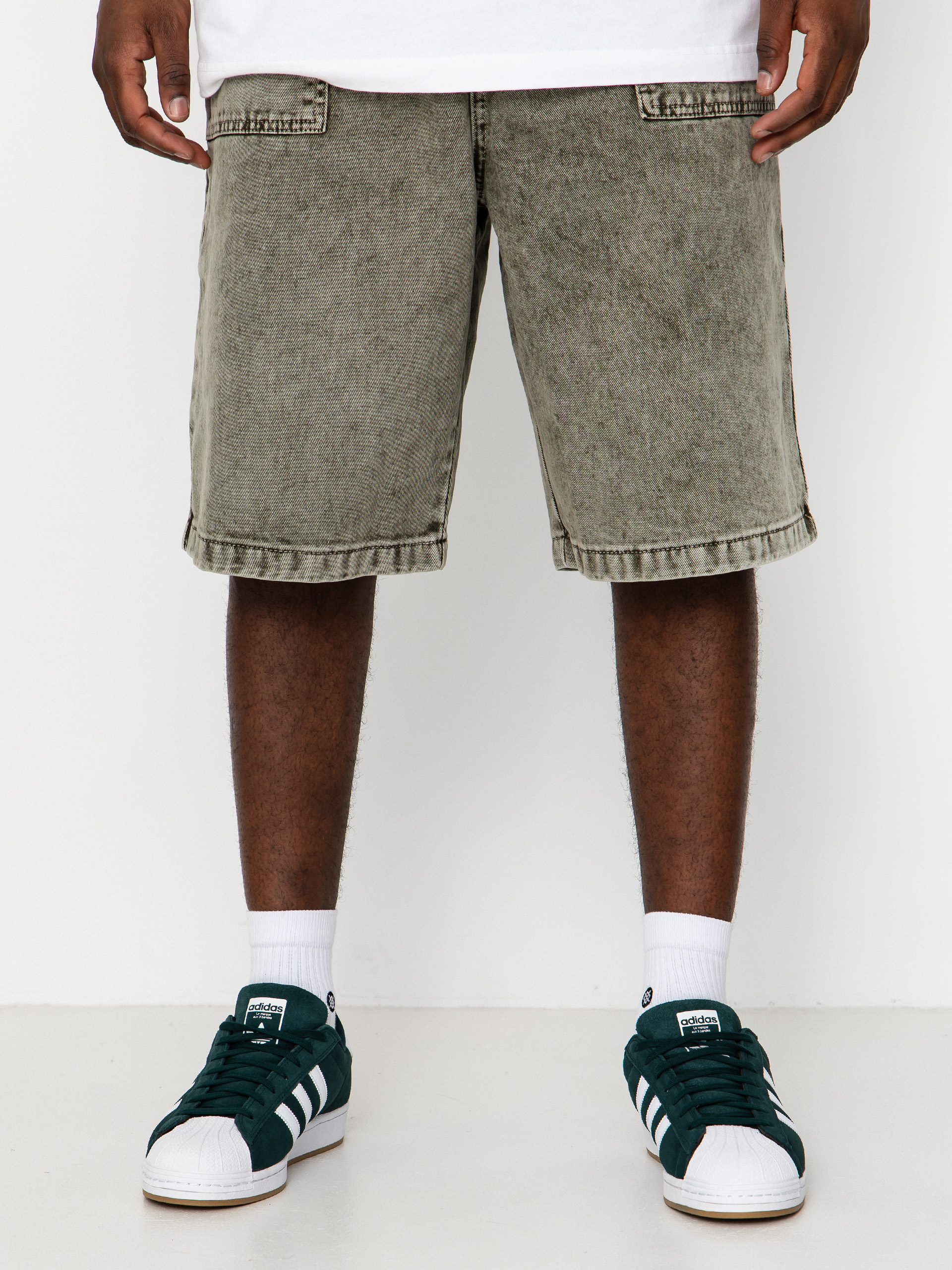Kraťasy Poetic Collective Painter (grey denim wash)