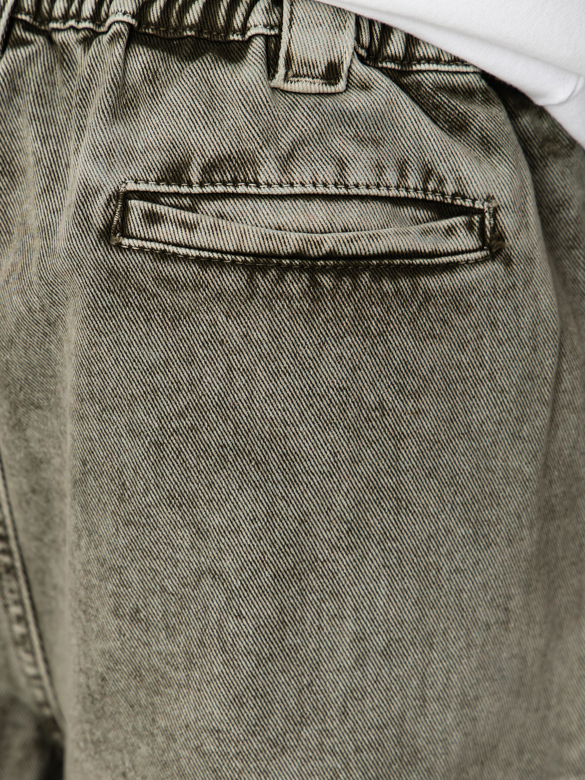 Kraťasy Poetic Collective Painter (grey denim wash)