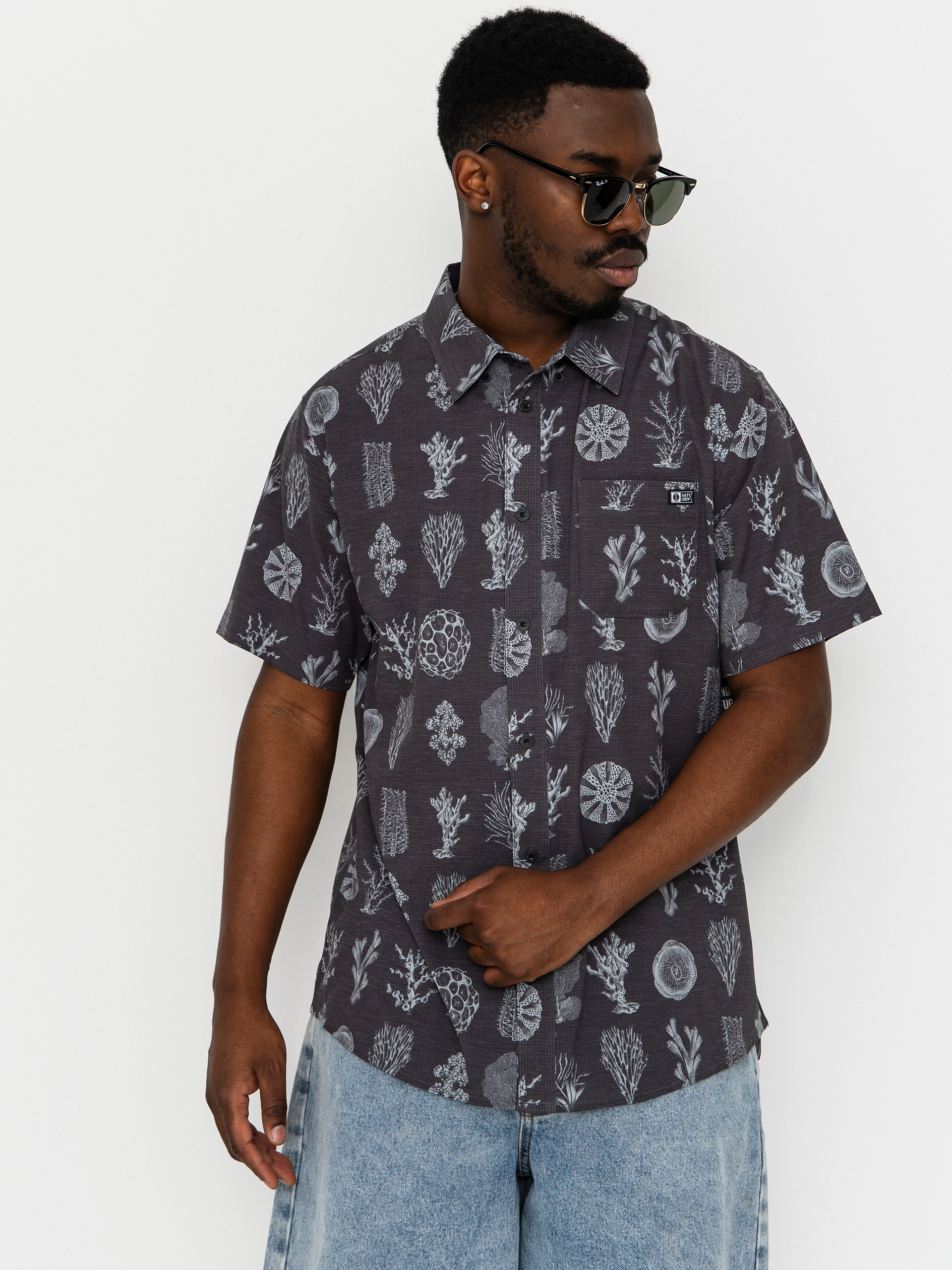 Kou0161eu013ea Salty Crew Breezer Perf Button Up (phantom)
