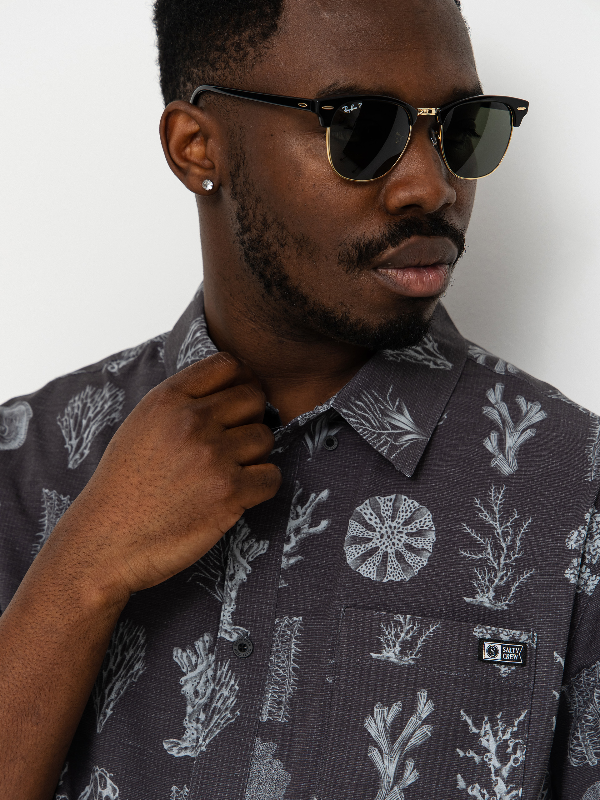 Košeľa Salty Crew Breezer Perf Button Up (phantom)