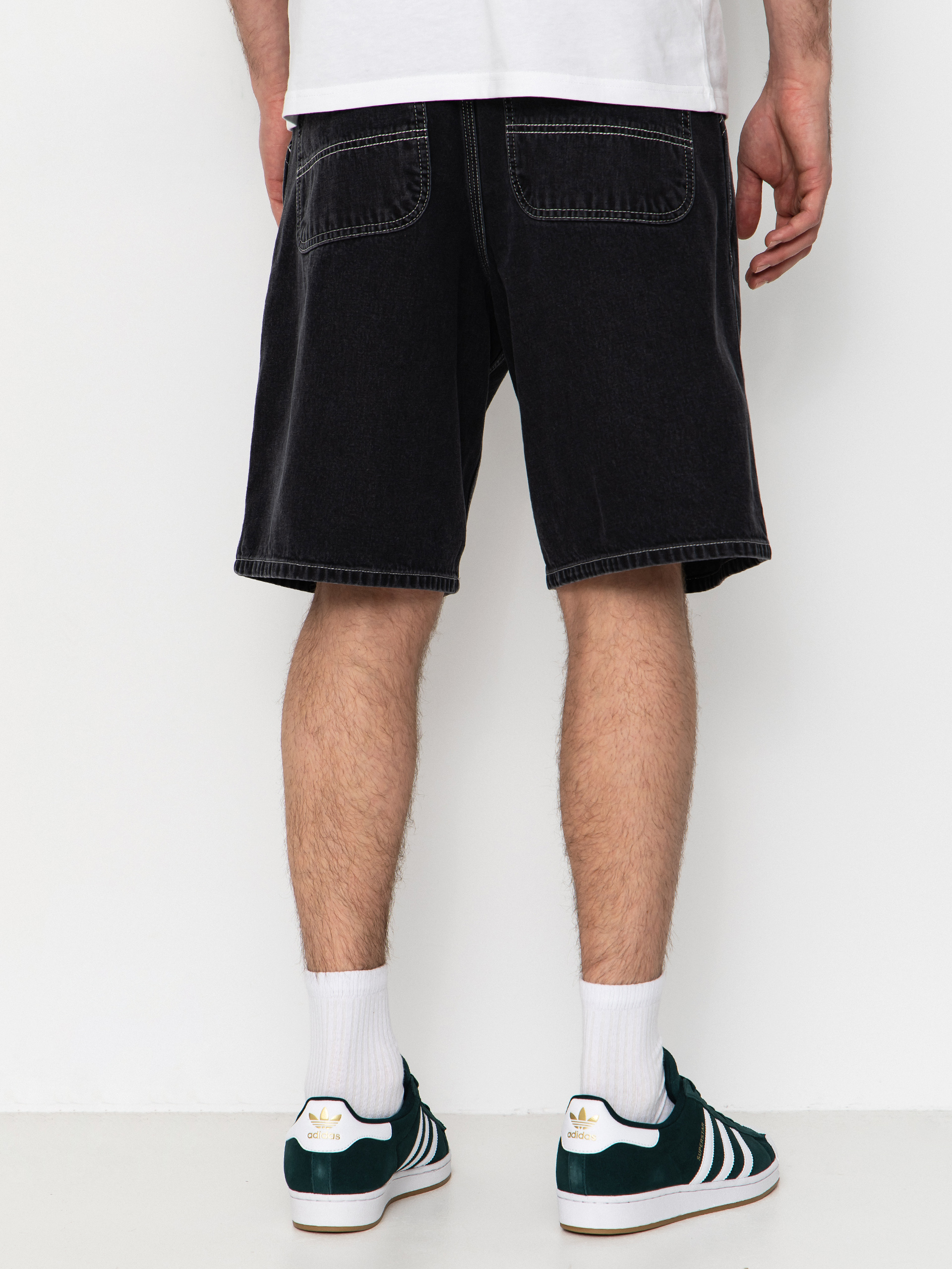 Kraťasy Carhartt WIP Simple (black heavy stone wash)