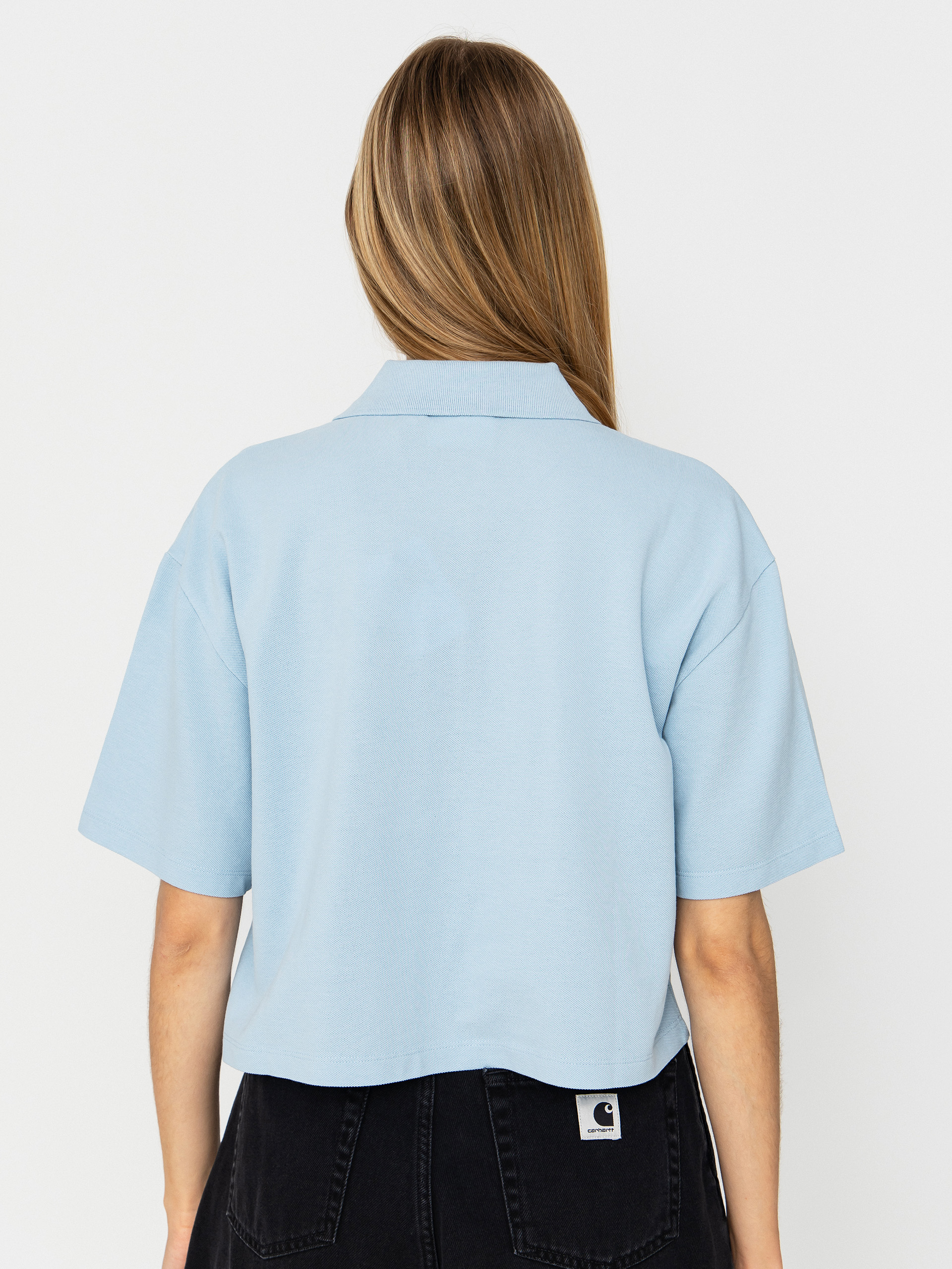 Tričko Carhartt WIP Script Polo Wmn (icaria/white)