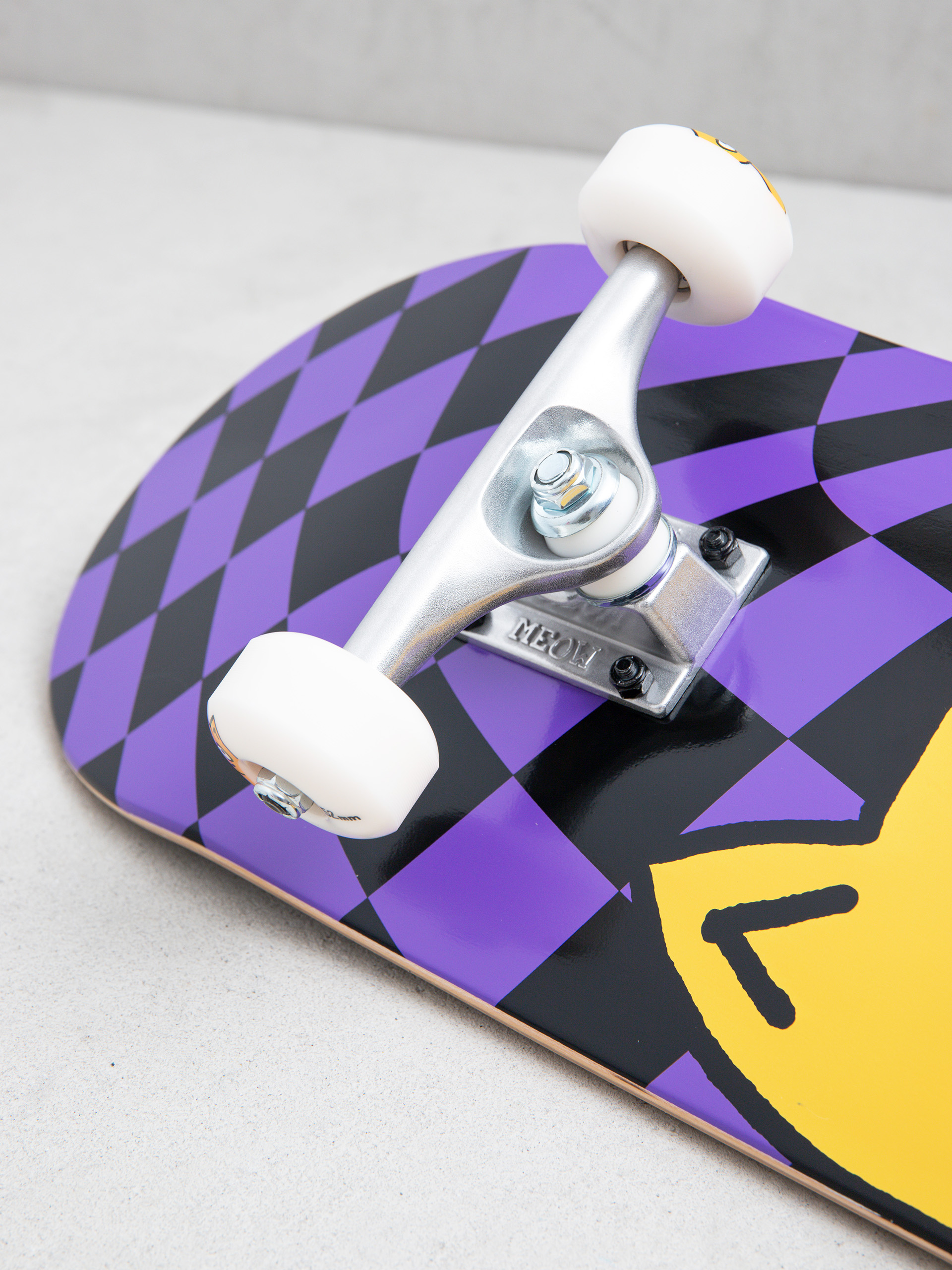 Skateboard Meow Skateboards Big Cat Checker Twist (purple)