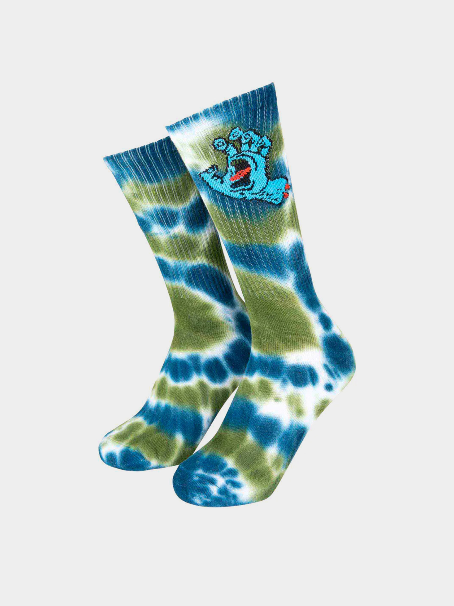 Ponožky Santa Cruz Screaming Hand Tie Dye (teal tie dye)