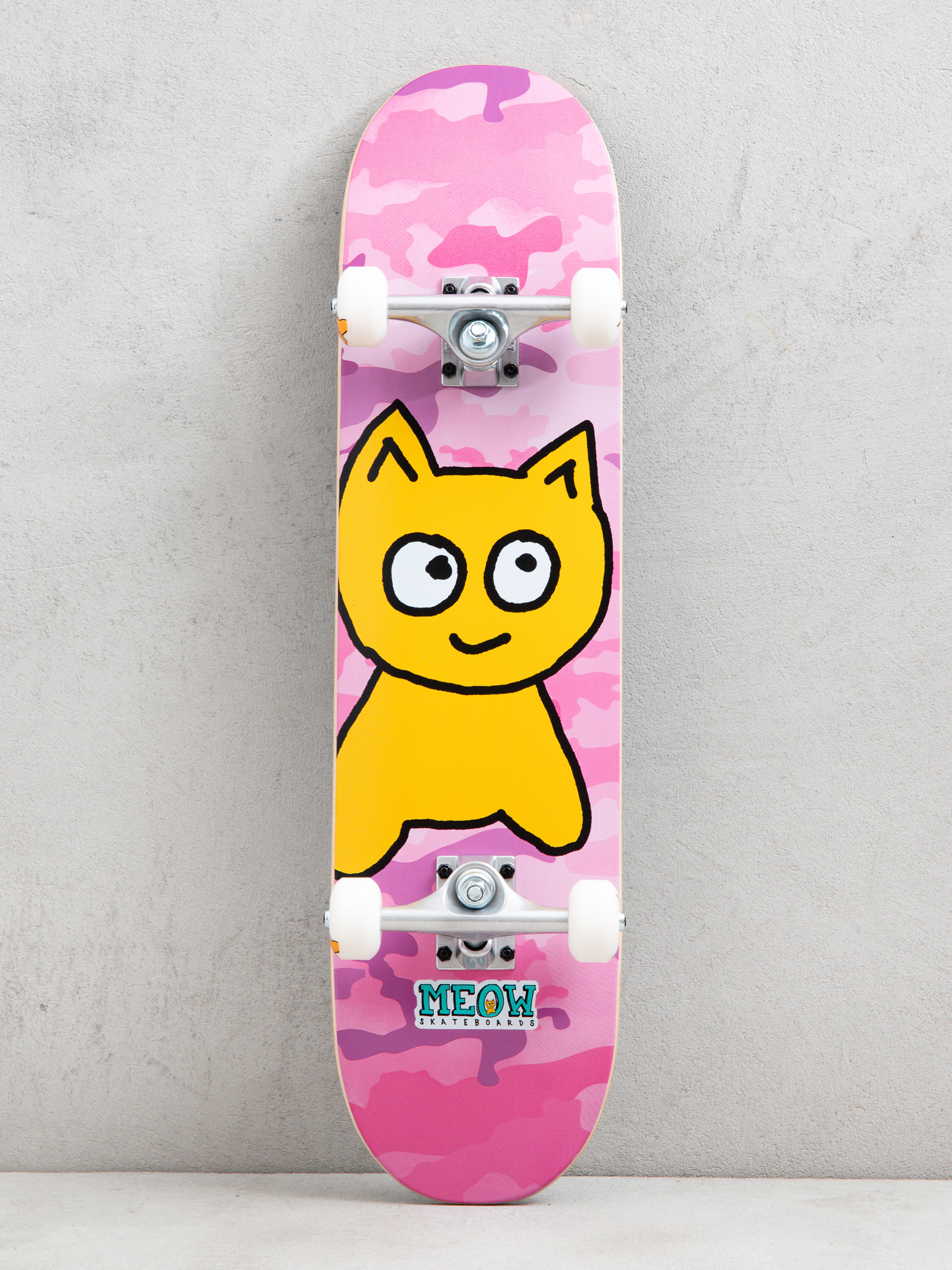 Skateboard Meow Skateboards Big Cat (camo pink)