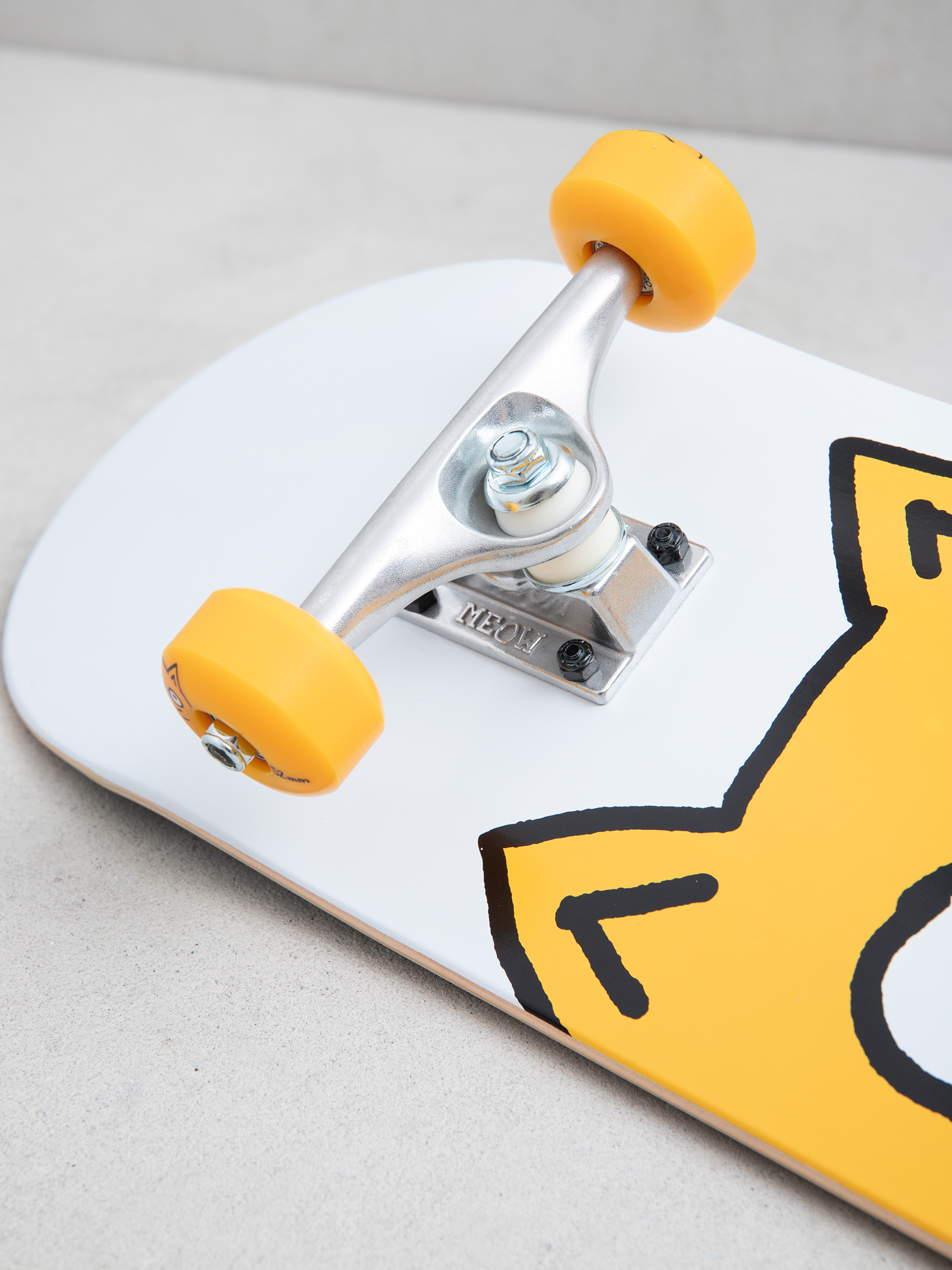 Skateboard Meow Skateboards Big Cat (white)