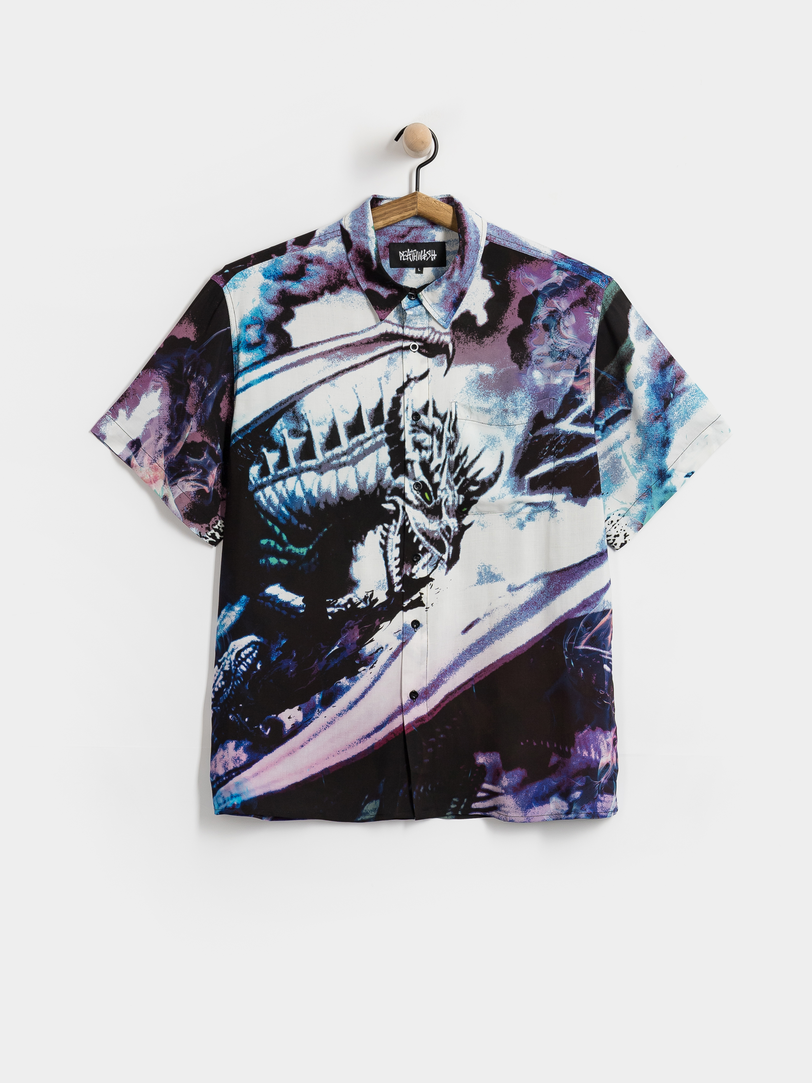 Košeľa Deathwish Inferno Button Up (black aop)