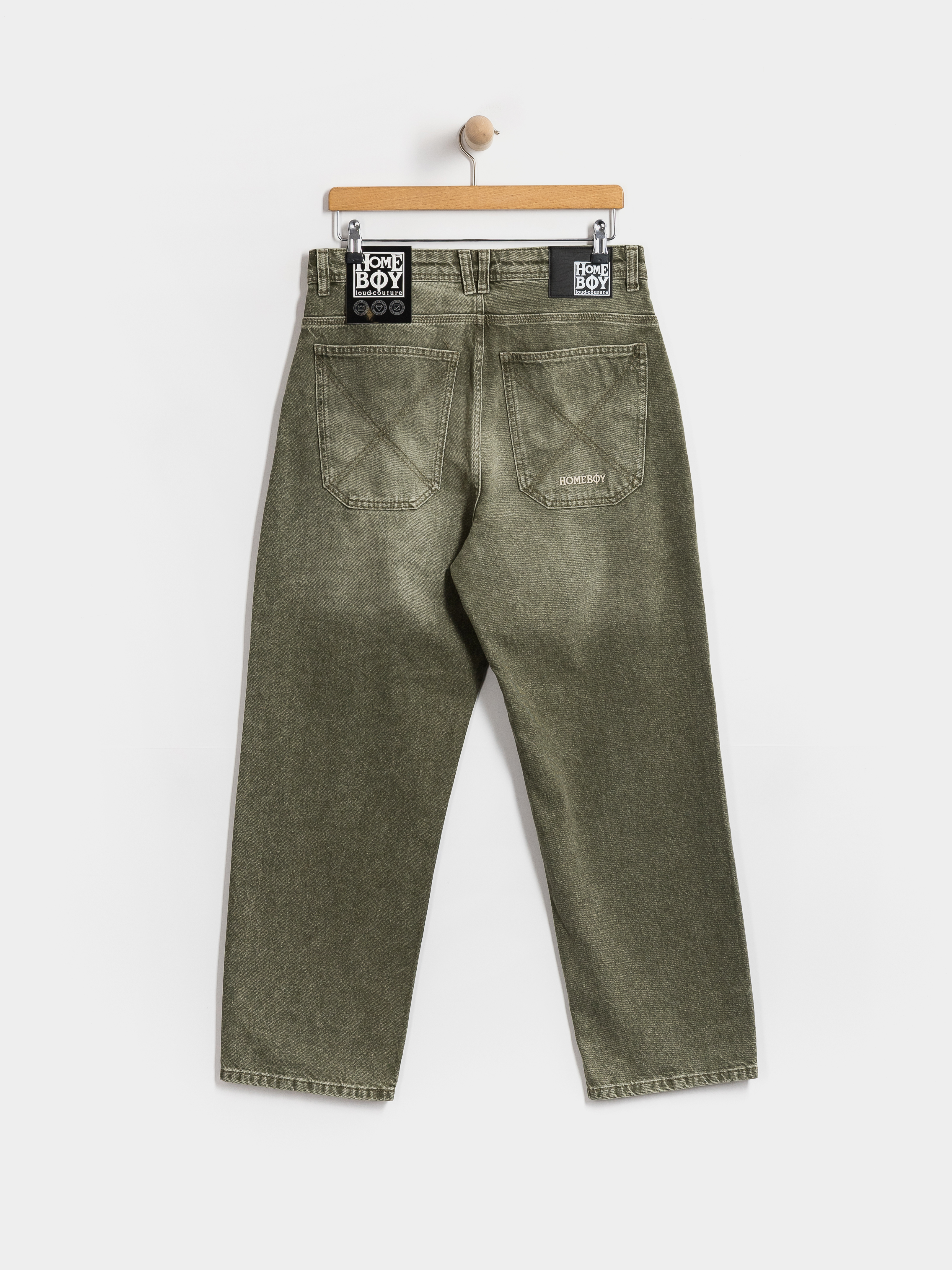 Nohavice Homeboy X Tra Baggy Dye Denim (washed green)