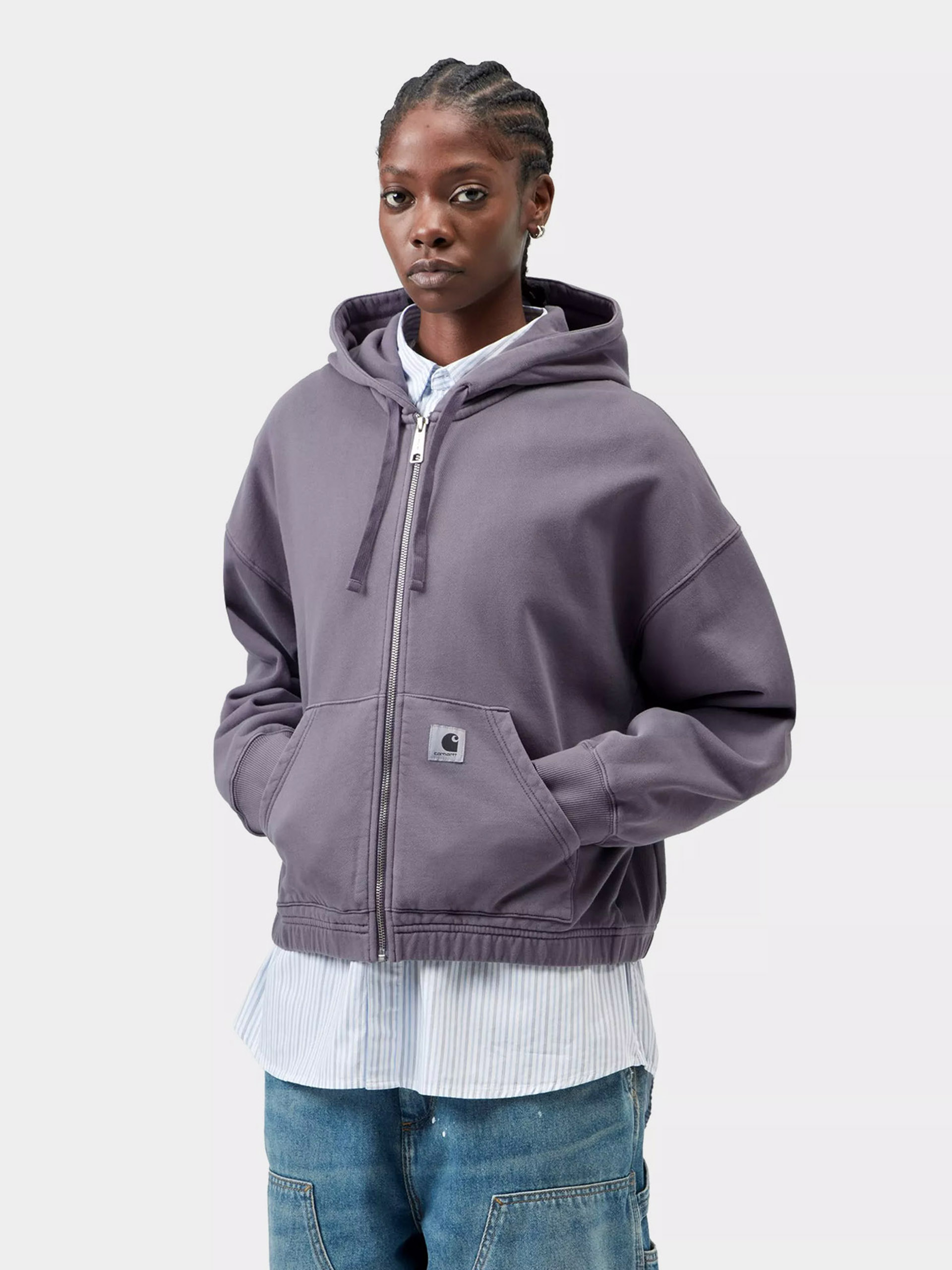 Mikina s kapucňou Carhartt WIP Hoggard ZHD Wmn (shady purple)