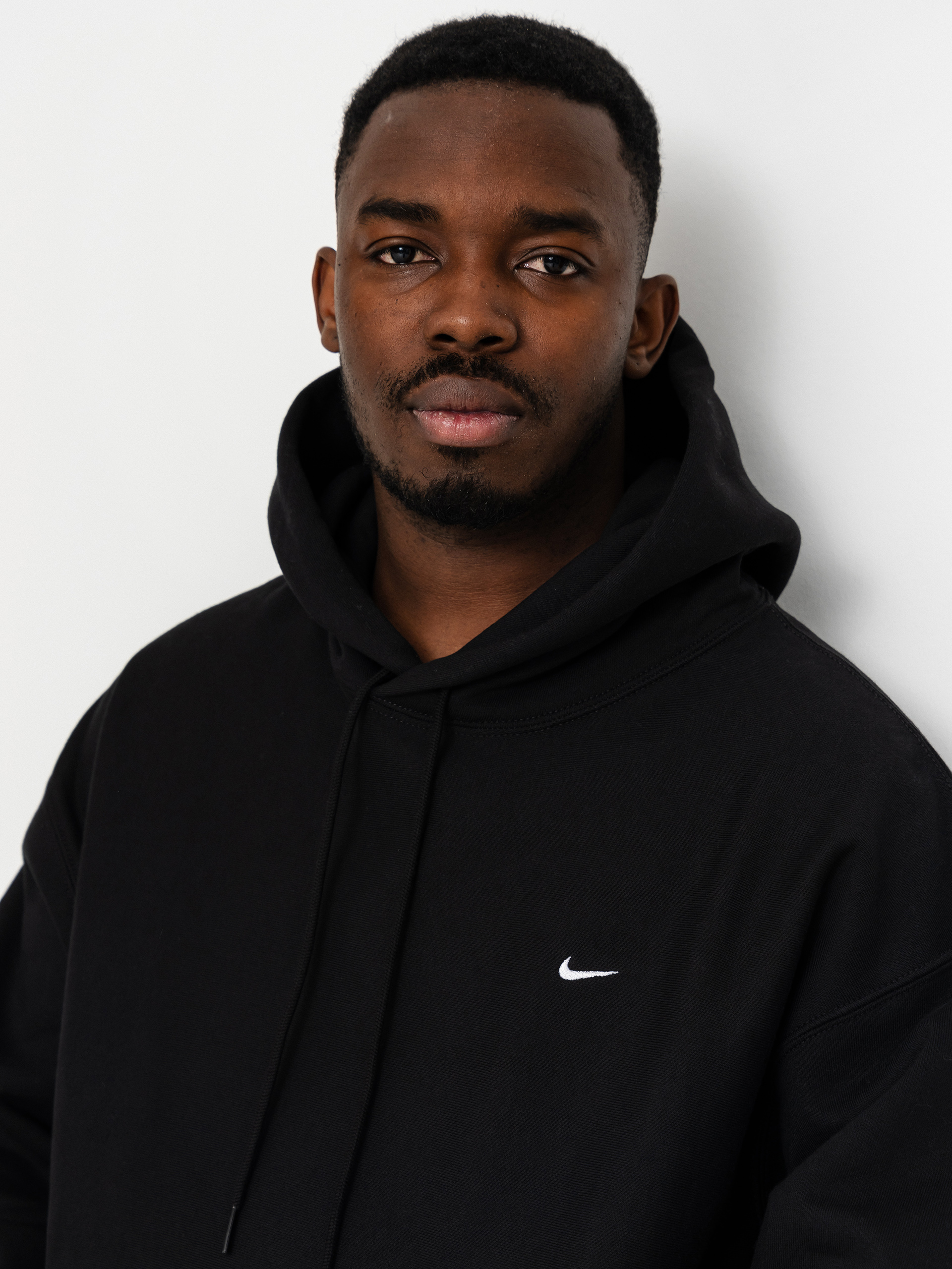Mikina s kapucňou Nike SB Solo Swoosh HD (black/black/white)