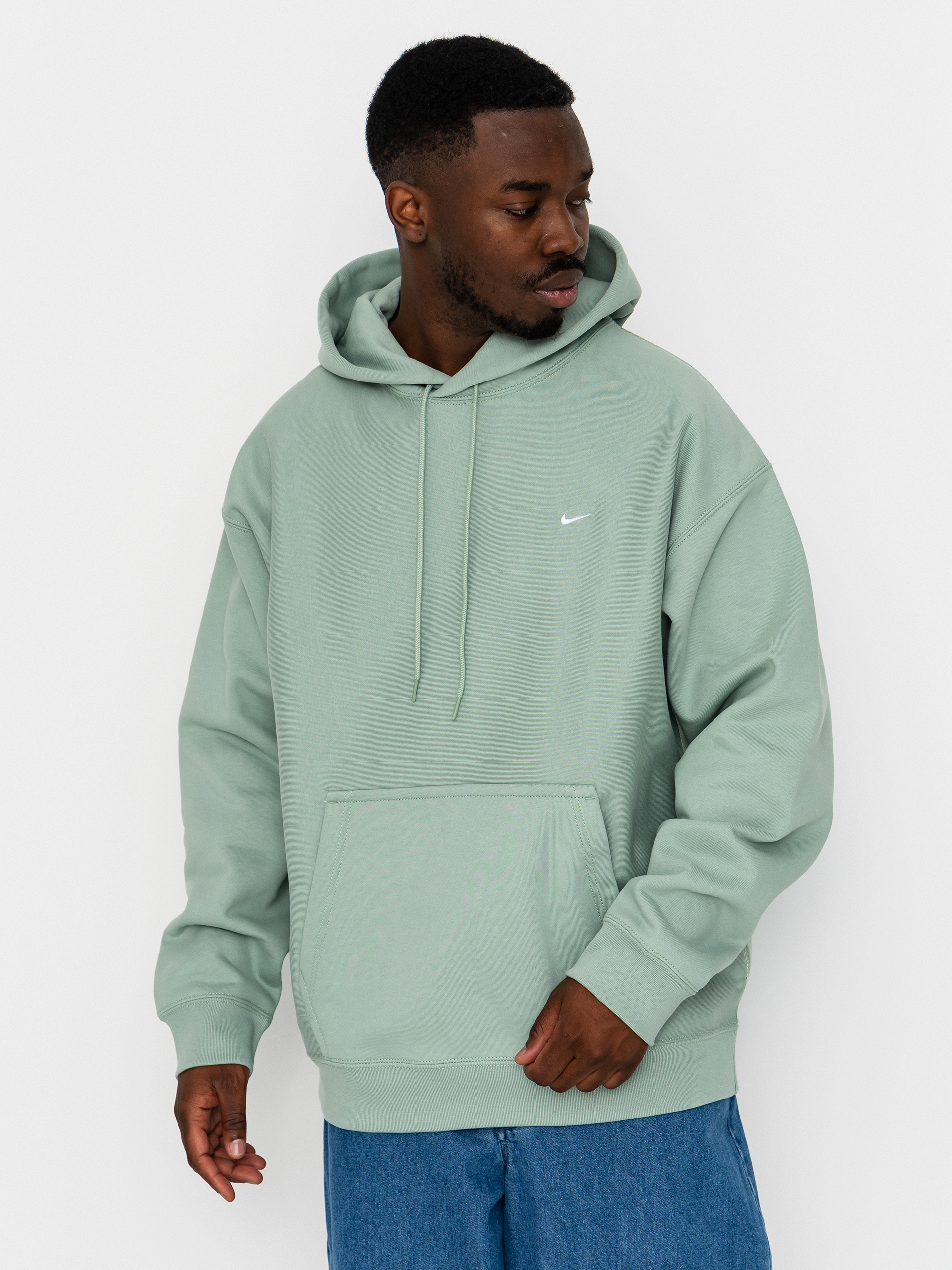 Mikina s kapucňou Nike SB Solo Swoosh HD (steam/white)