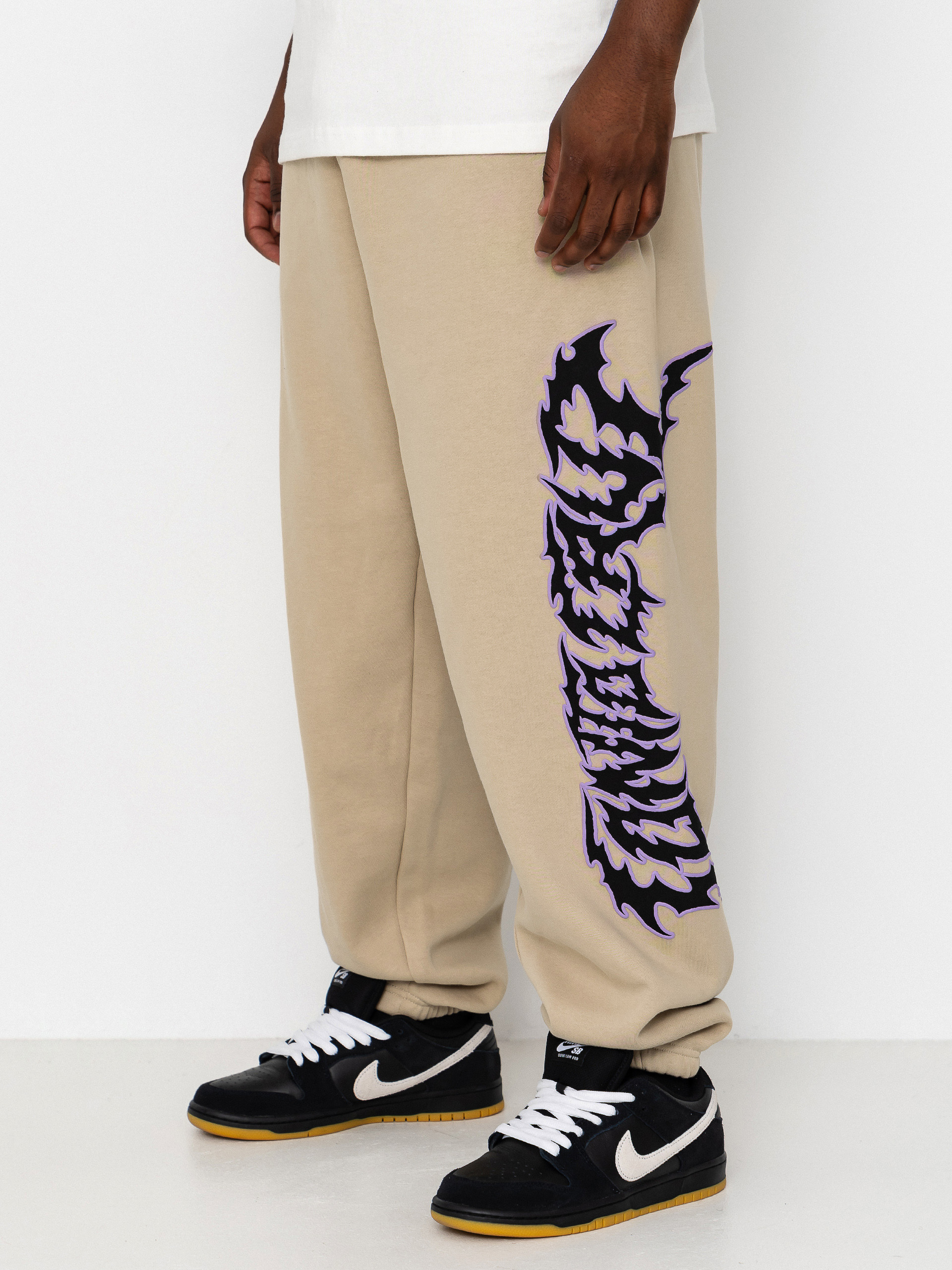 Nohavice Santa Cruz Out Of Time Strip Jogger (stone grey)