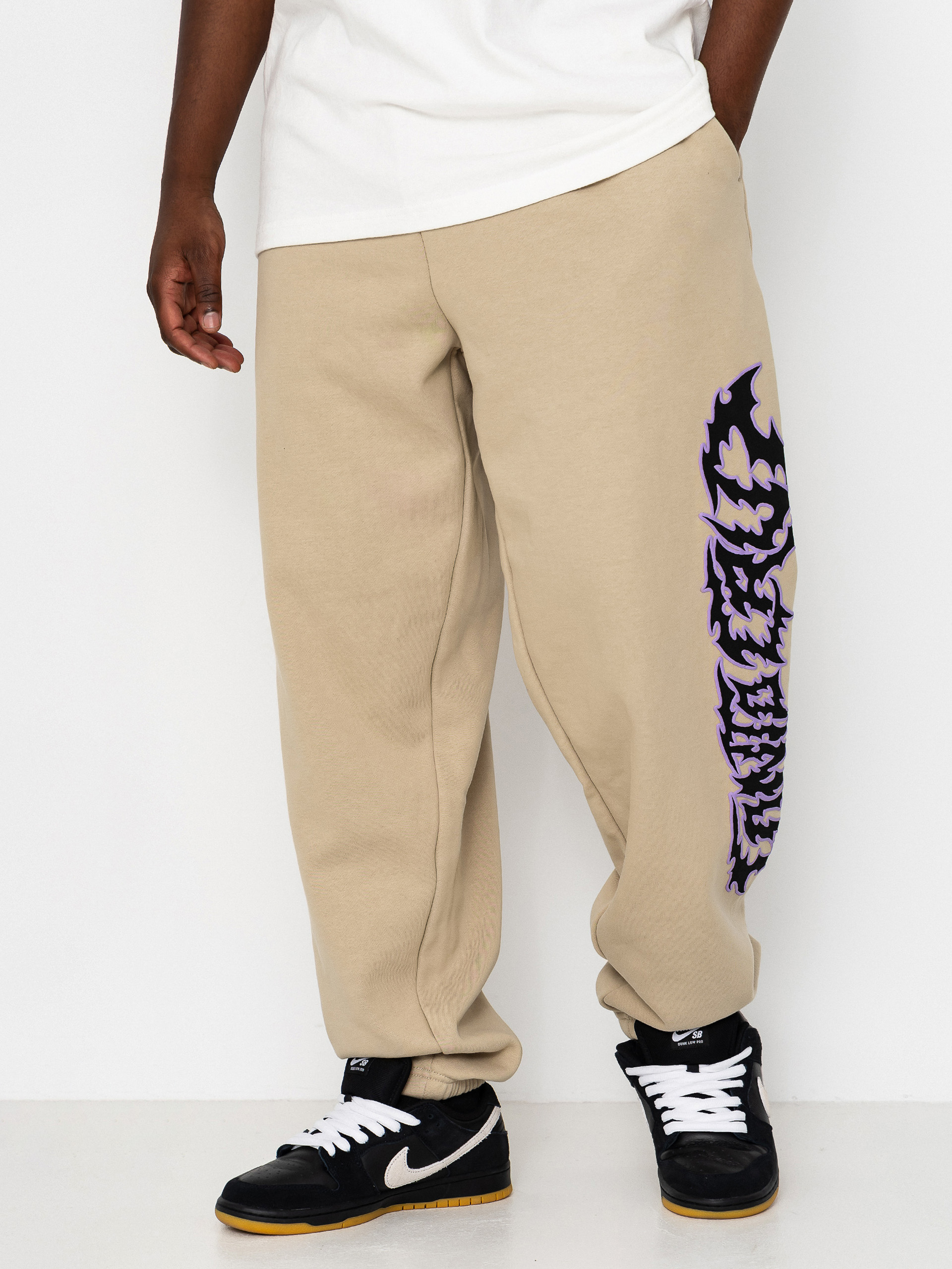 Nohavice Santa Cruz Out Of Time Strip Jogger (stone grey)