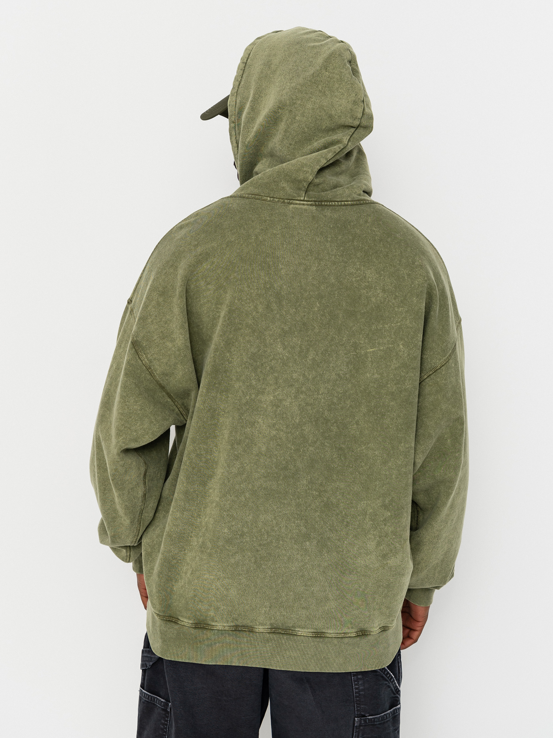 Mikina s kapucňou Polar Skate Acid Frank Soul HD (army green)