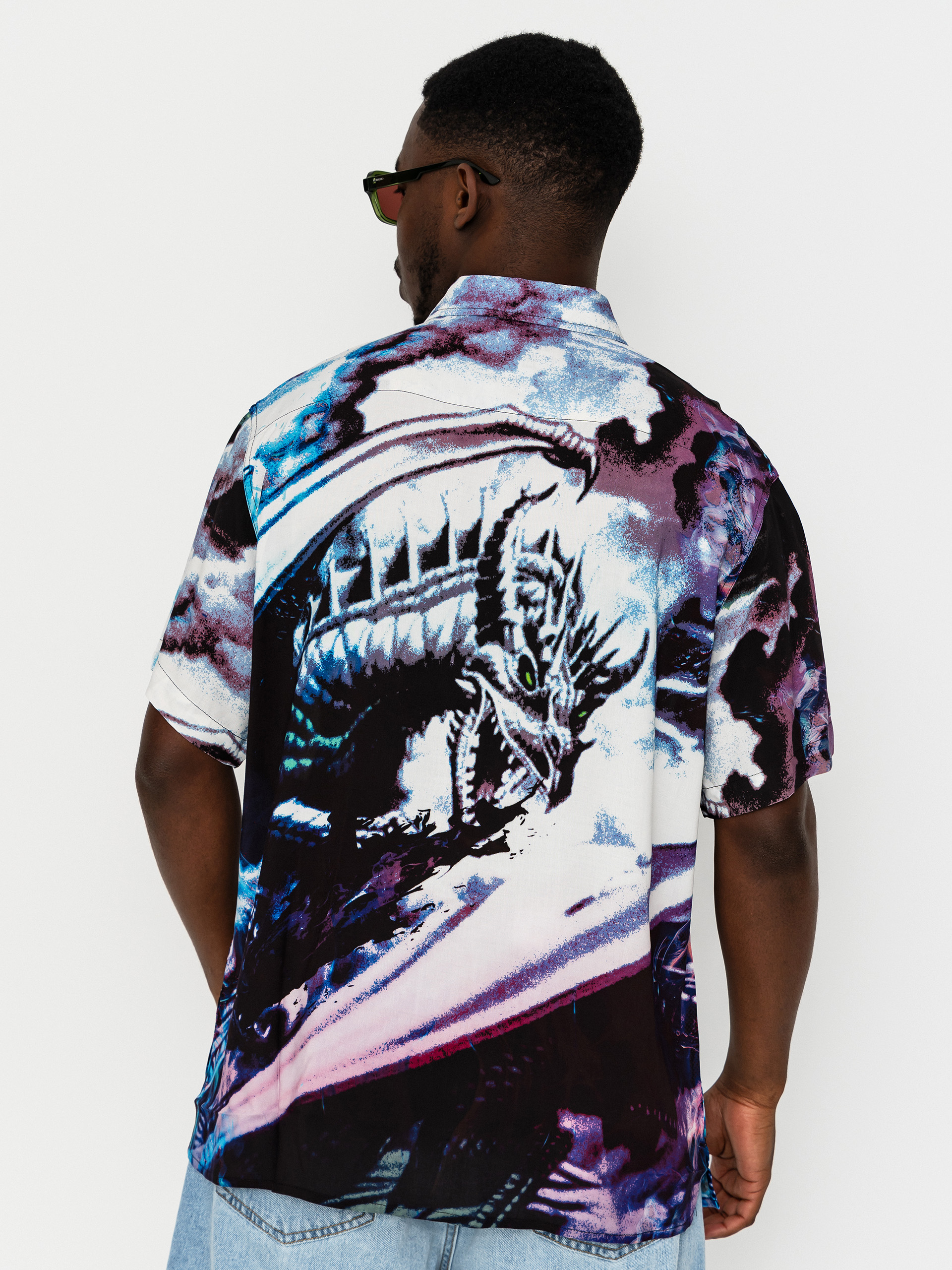 Košeľa Deathwish Inferno Button Up (black aop)