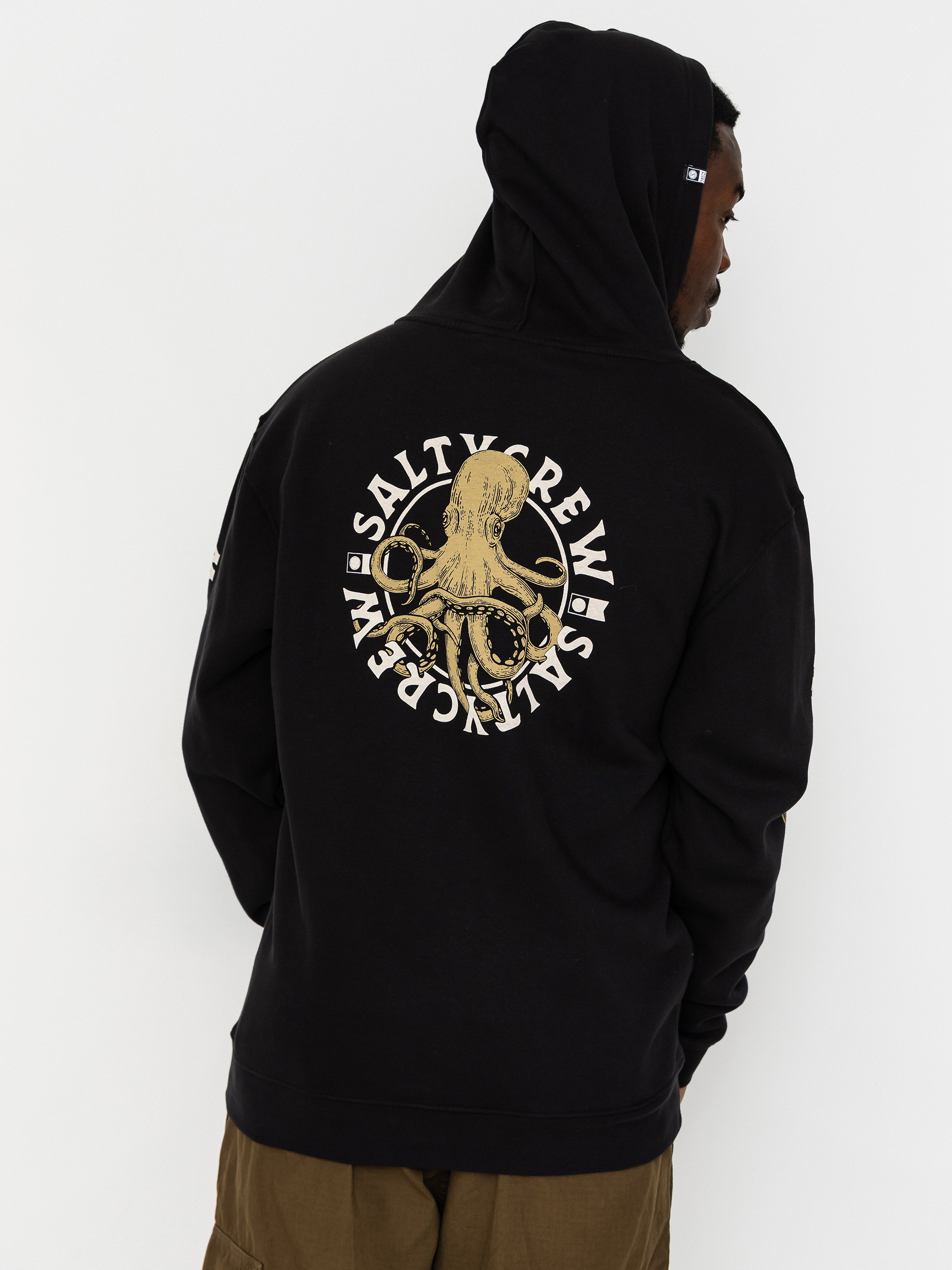 Mikina s kapucňou Salty Crew Tentacles HD (black)