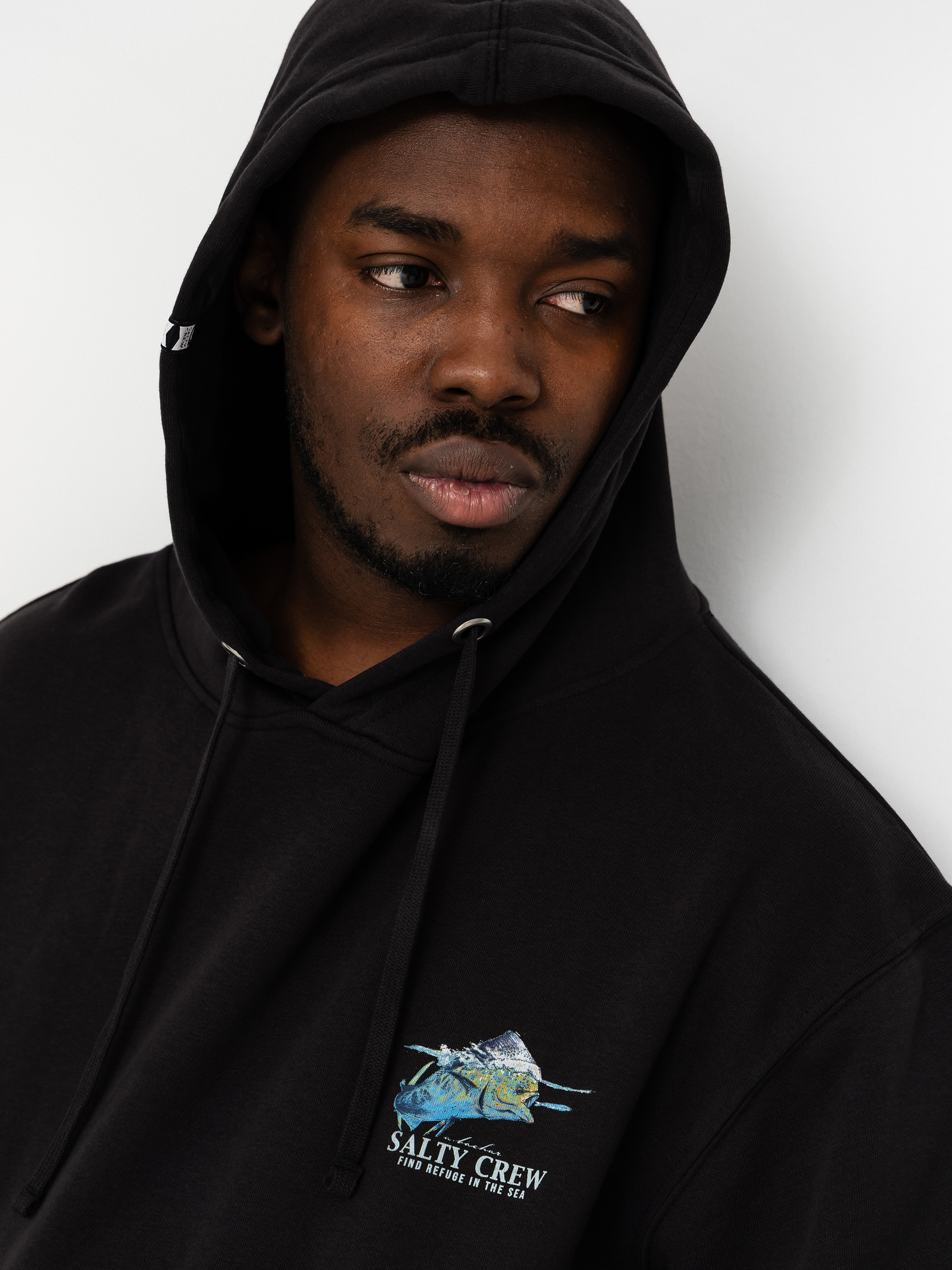 Mikina s kapucňou Salty Crew Mahi Surface HD (black)