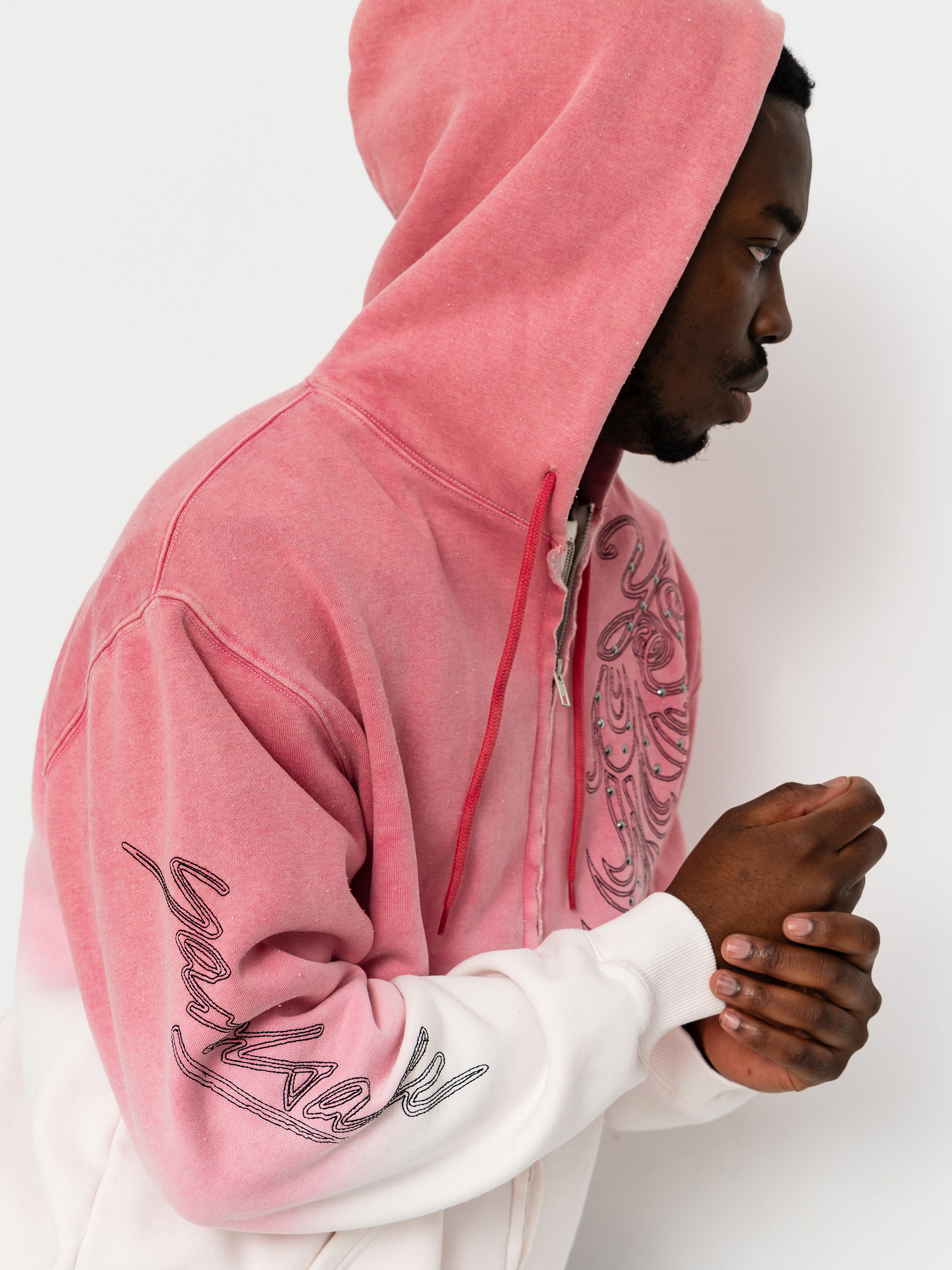 Mikina s kapucňou Yardsale Ombre ZHD (pink)