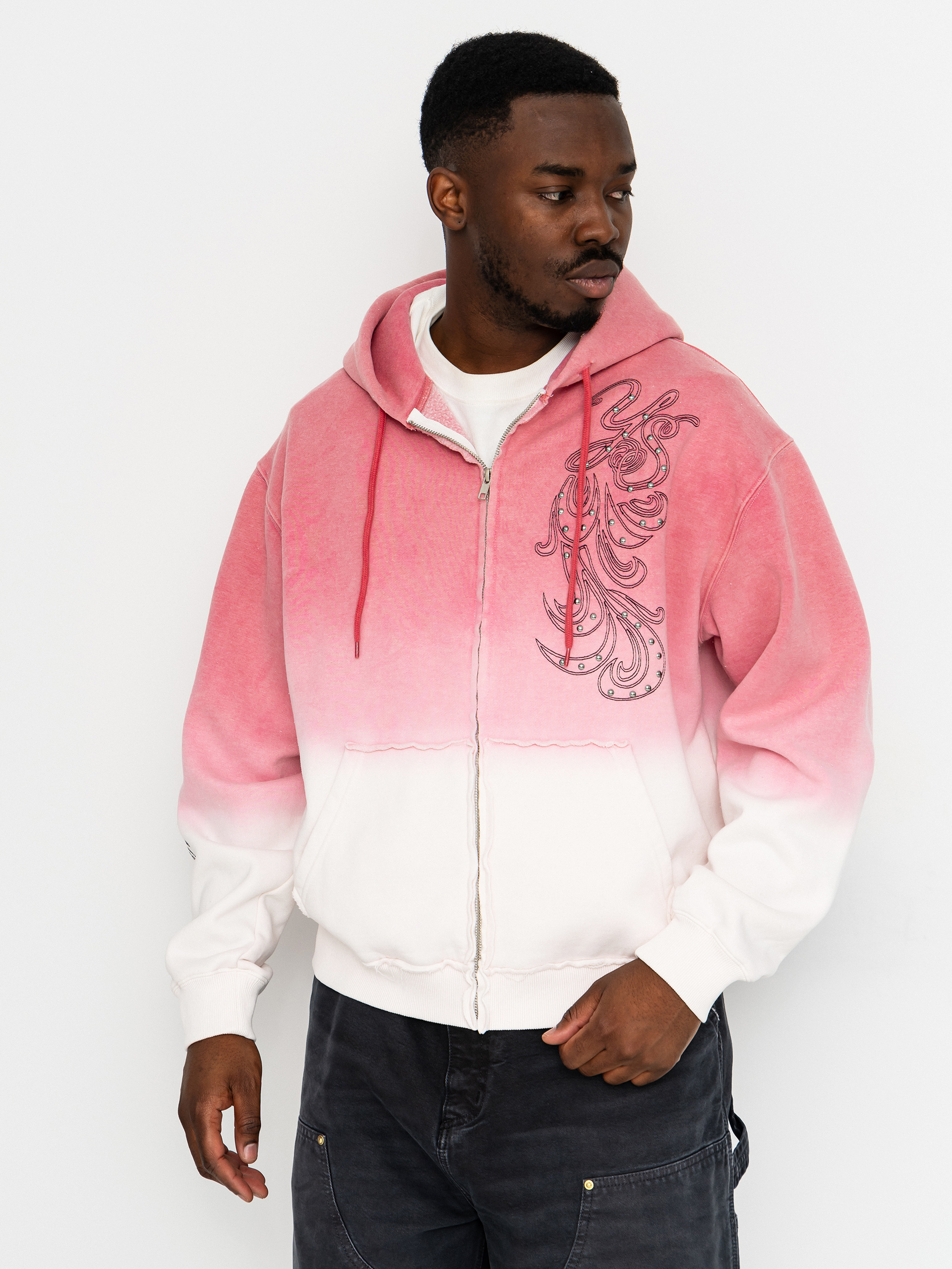 Mikina s kapucňou Yardsale Ombre ZHD (pink)